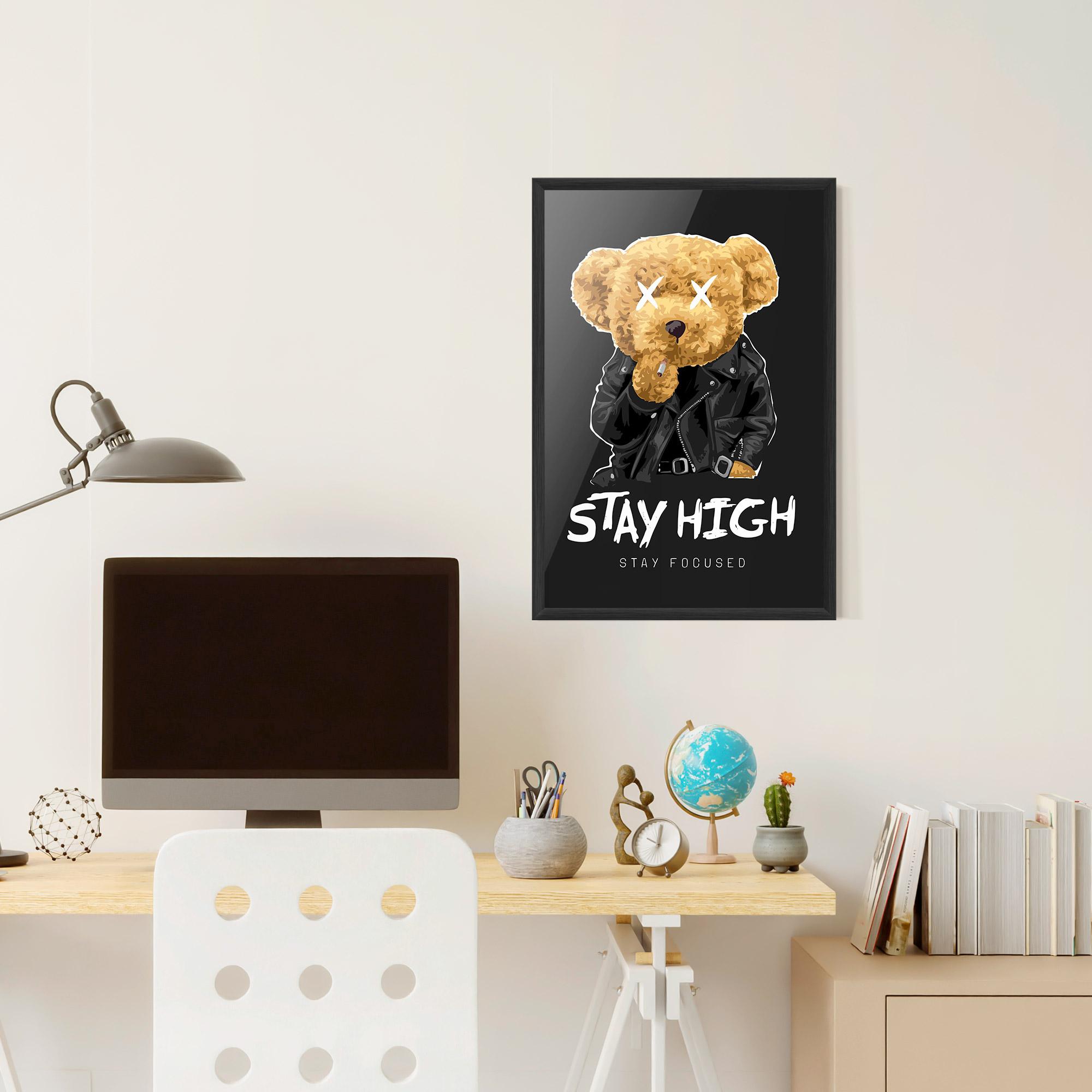 Рамкиран постер Stay High mockup 6