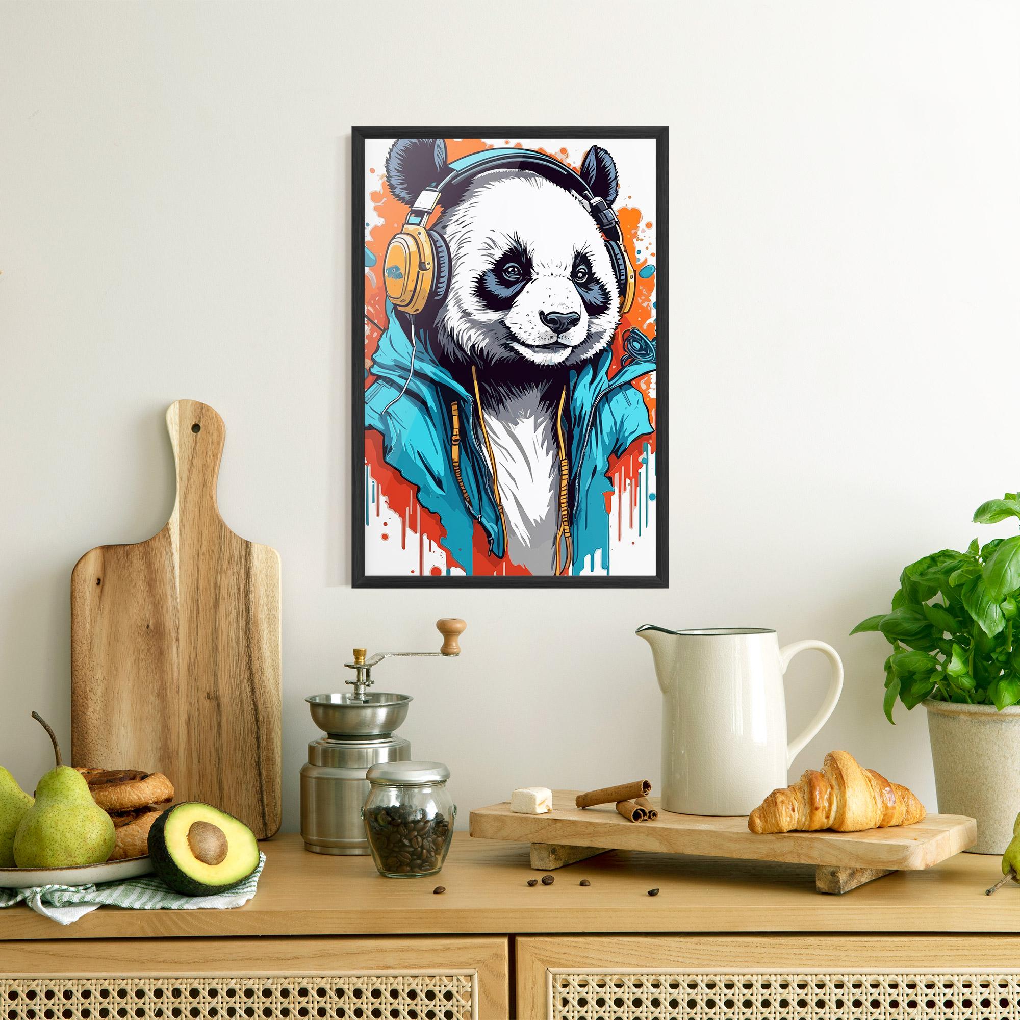 Рамкиран постер Music Panda mockup 8