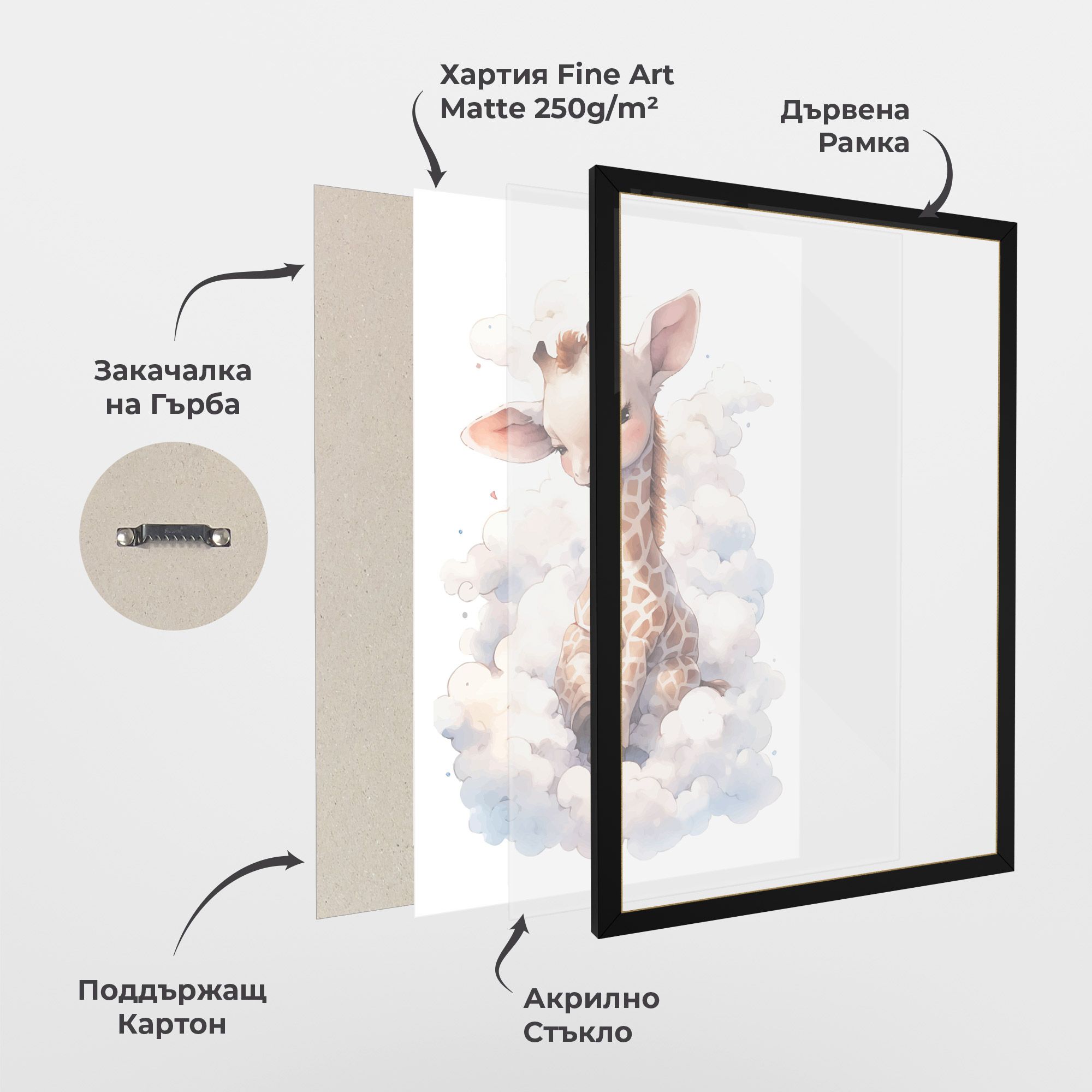 Cute Baby Giraffe mockup 1