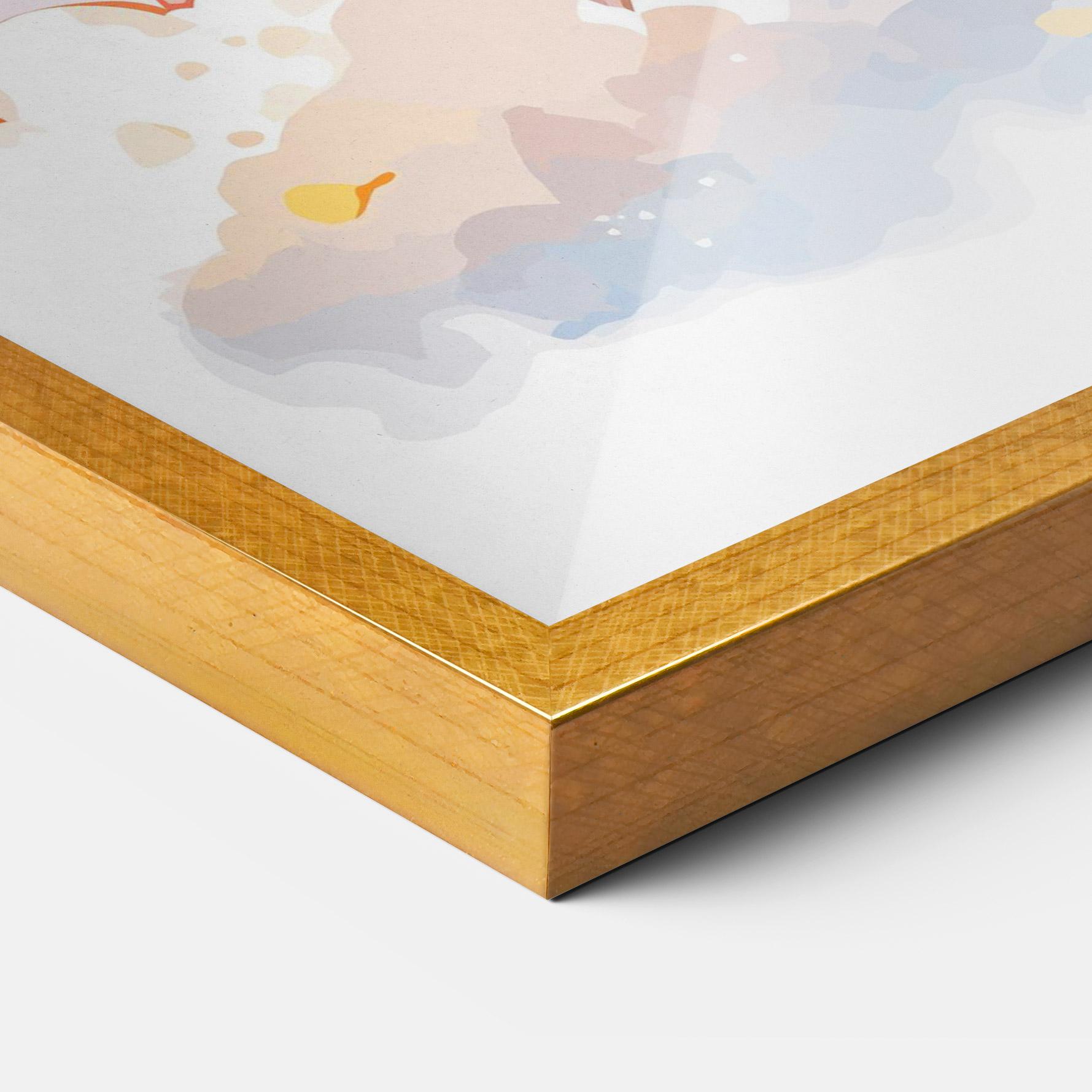 Рамкиран постер Cute Cloud Lion mockup 3