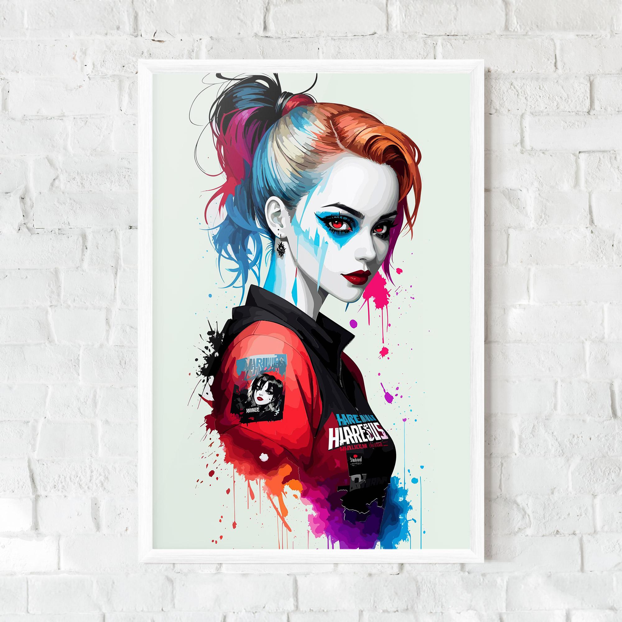Рамкиран постер Harley Quin mockup 0