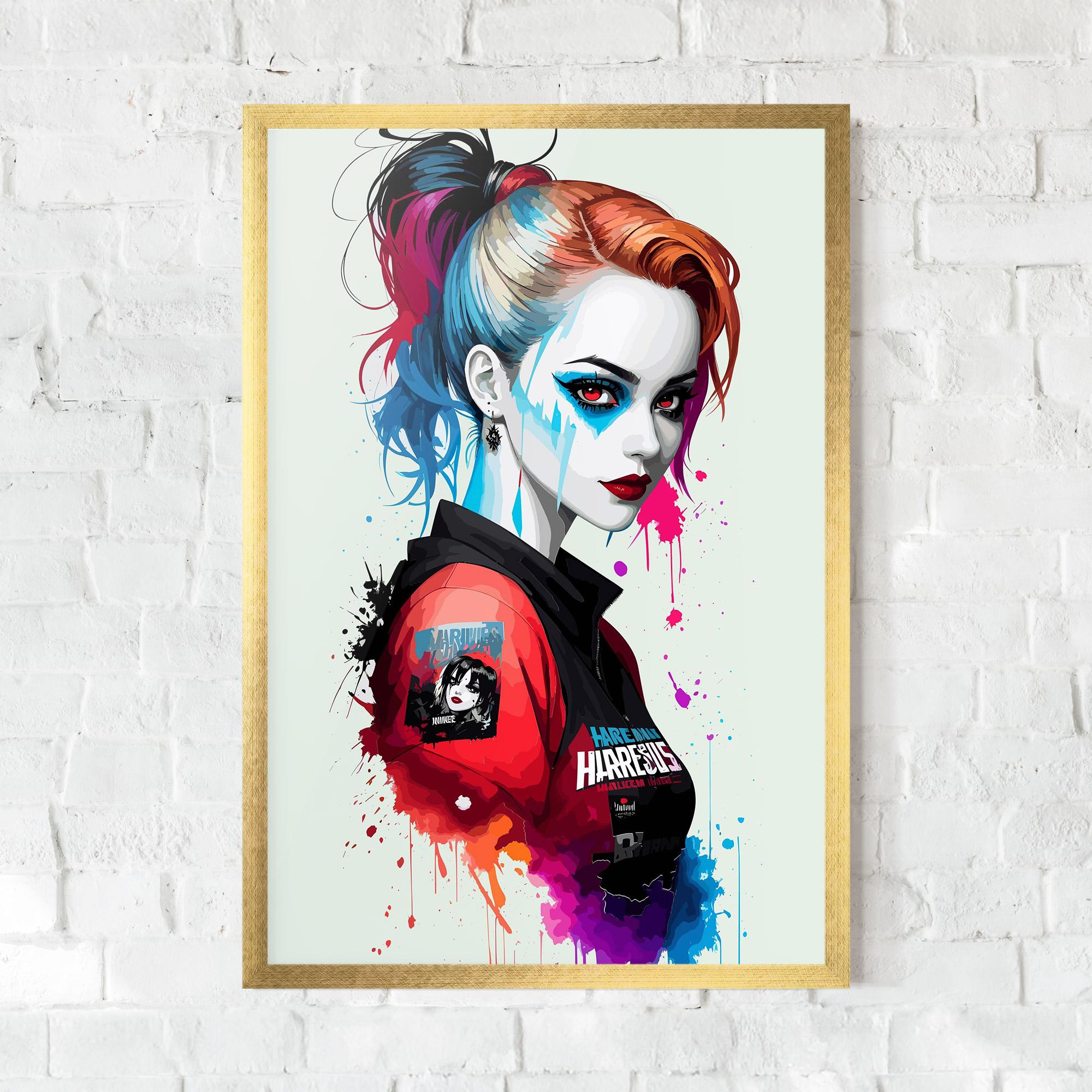 Рамкиран постер Harley Quin mockup 0