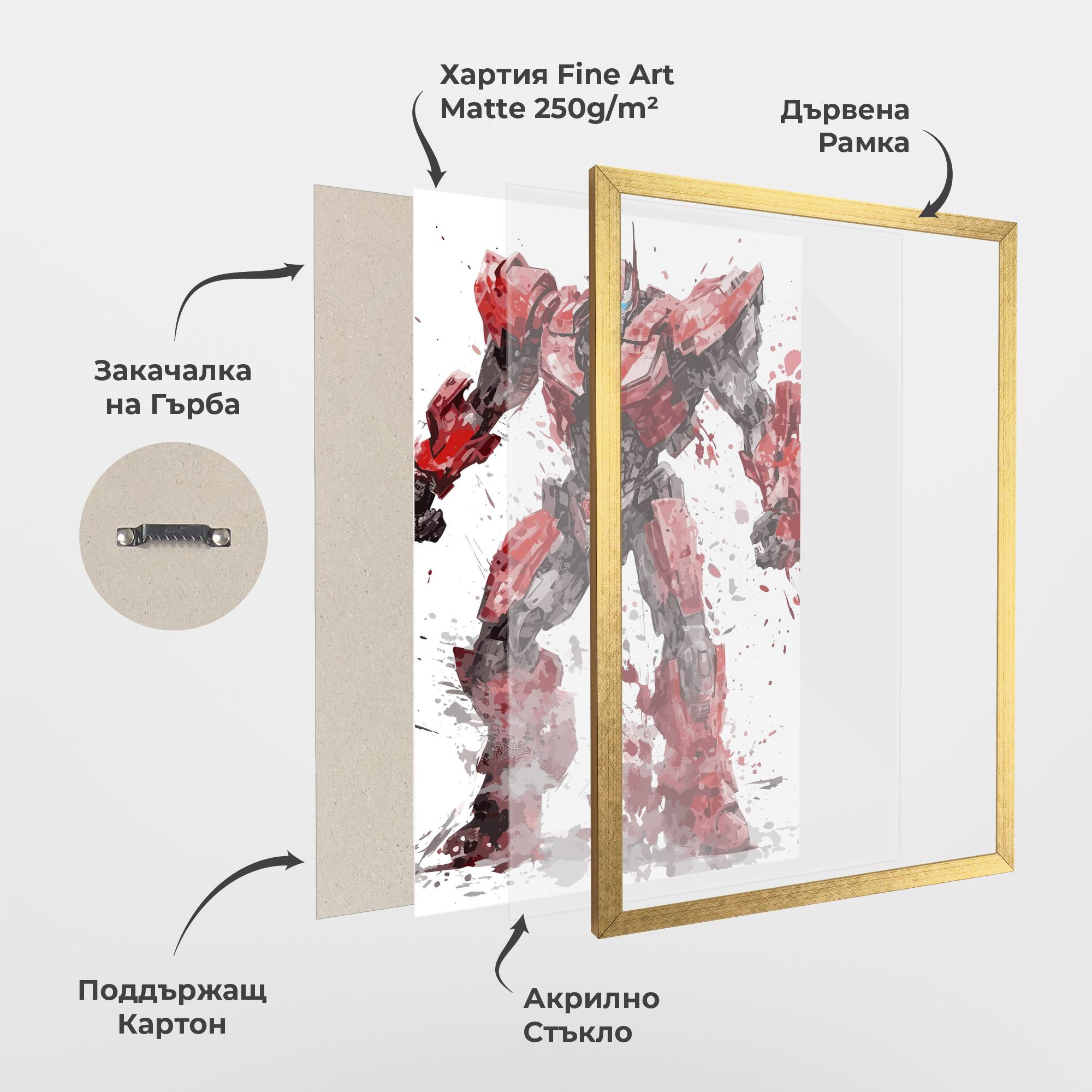 Рамкиран постер Red Sentinel Prime mockup 1