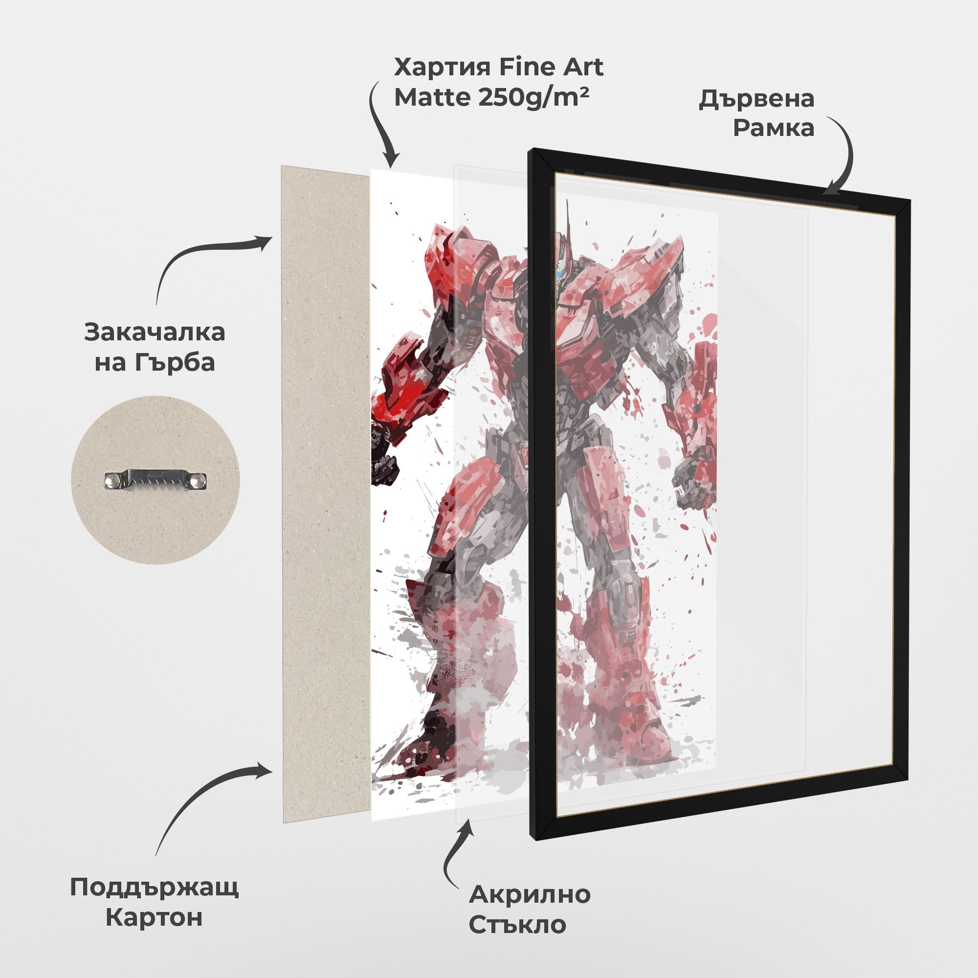Рамкиран постер Red Sentinel Prime mockup 1