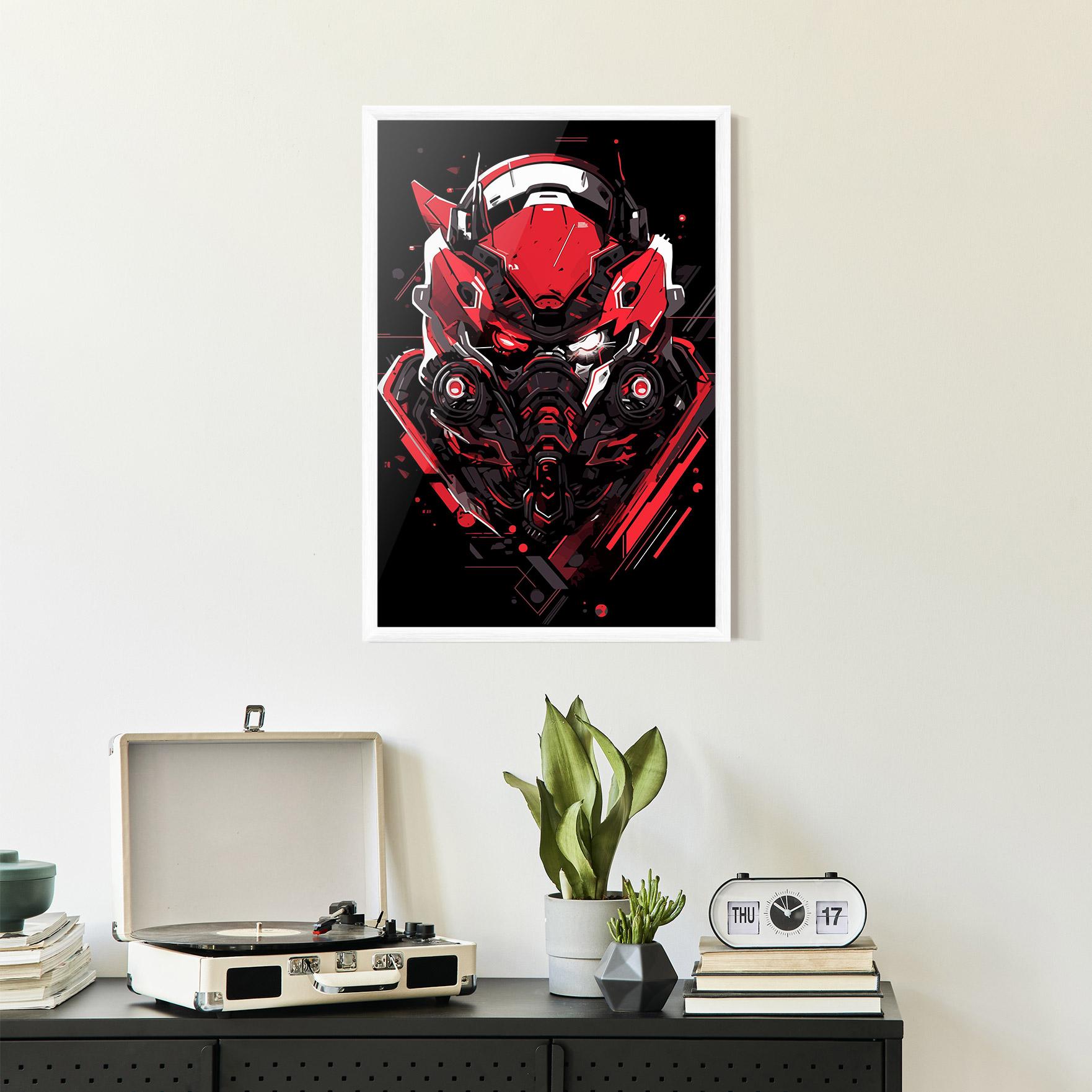 Рамкиран постер Red Robot Art mockup 2