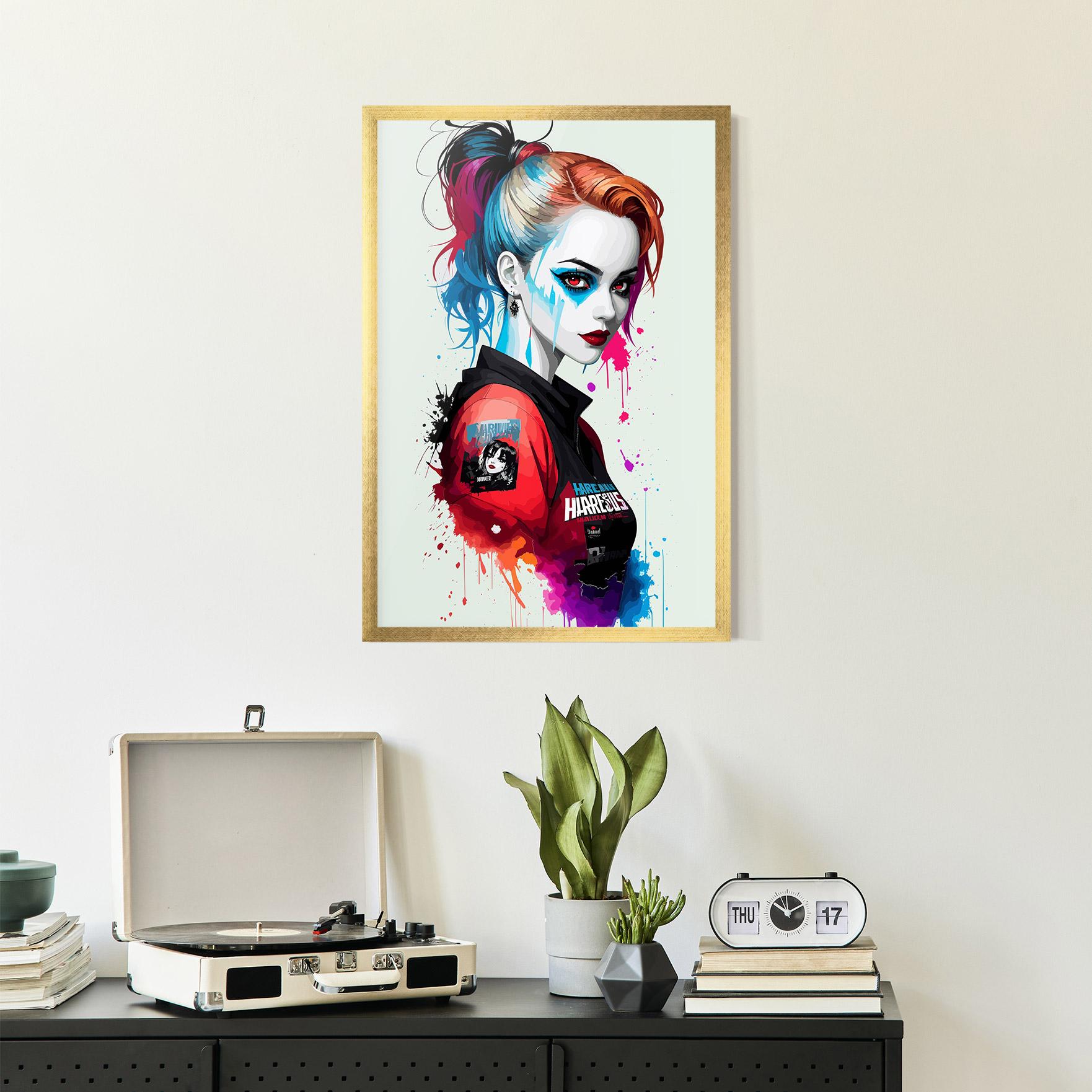 Рамкиран постер Harley Quin mockup 2