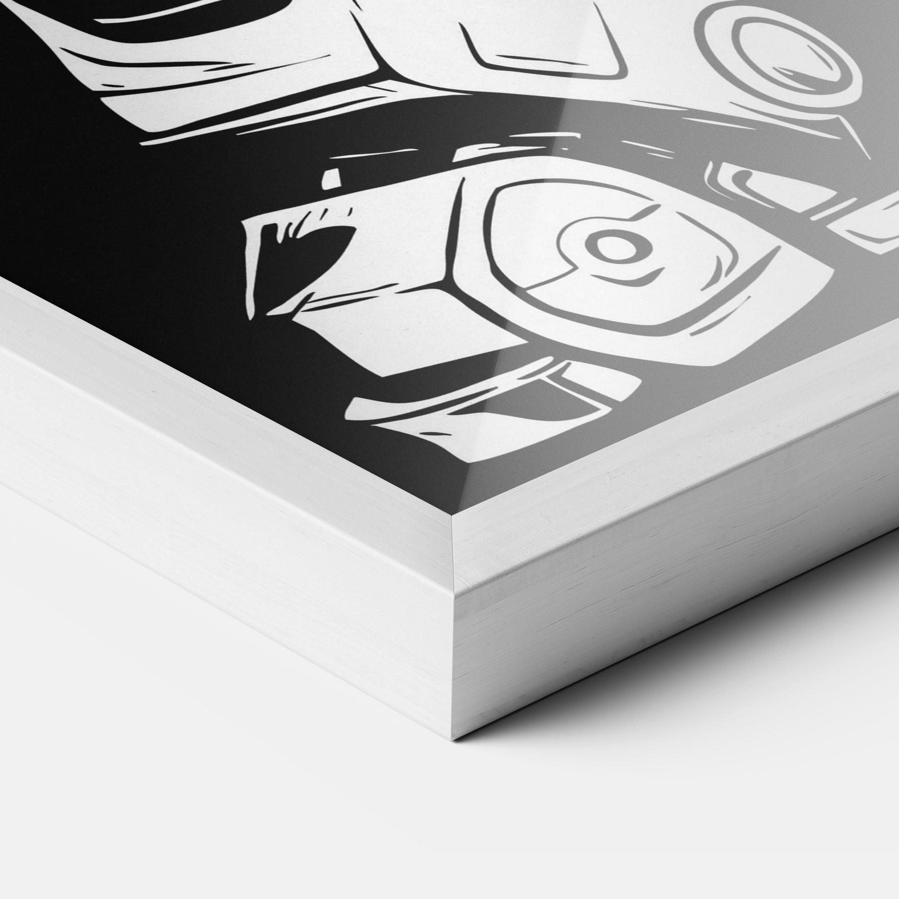 Рамкиран постер Robot Machine mockup 3