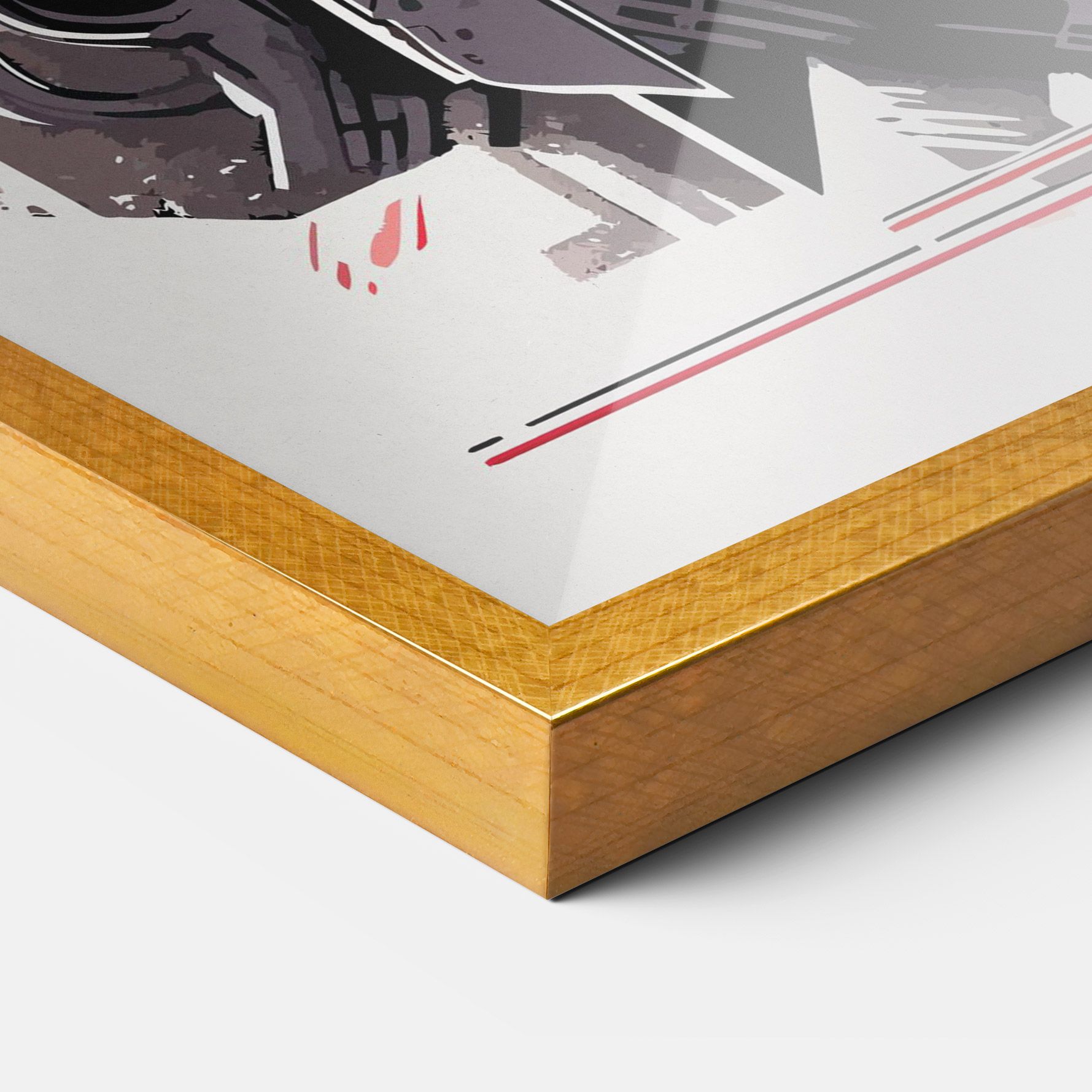 Grey Red Robot mockup 3