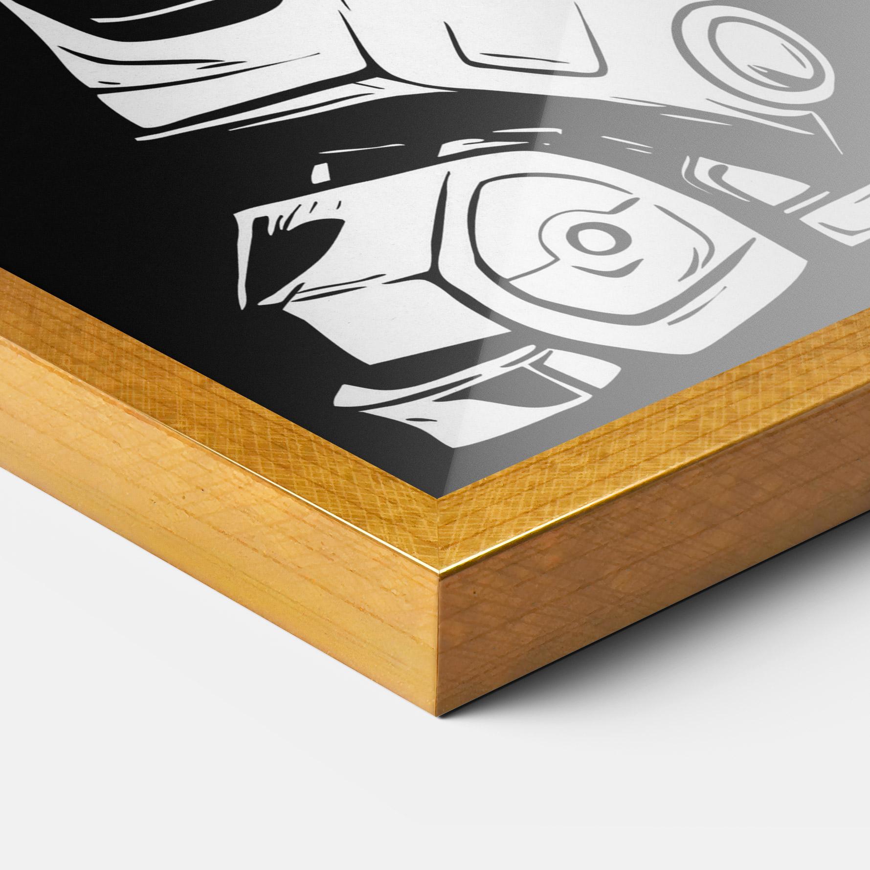 Рамкиран постер Robot Machine mockup 3