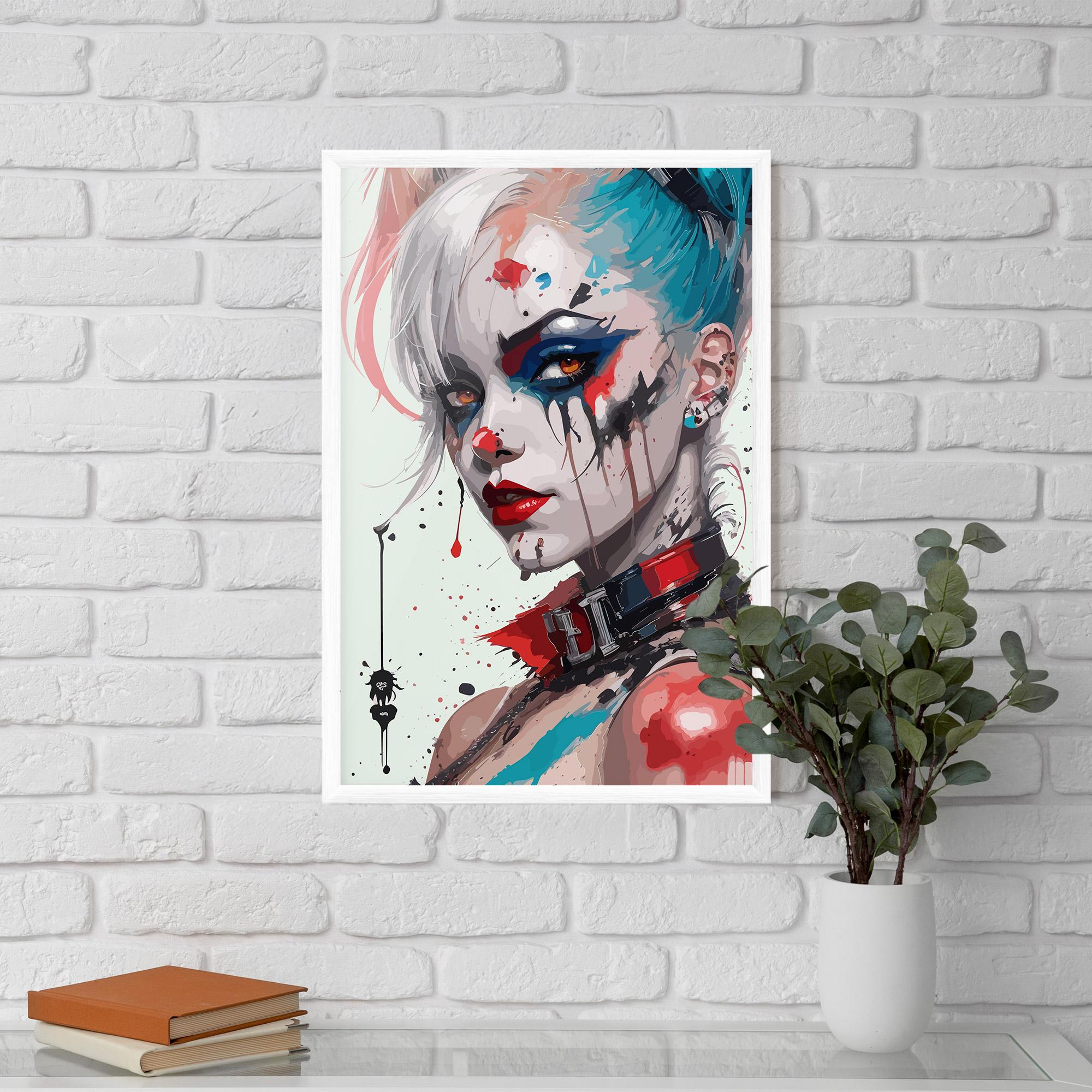 Рамкиран постер Harley Quin Art mockup 5