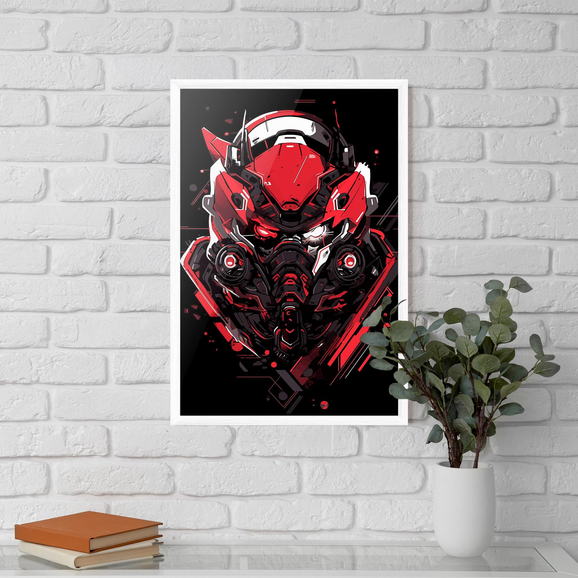 Рамкиран постер Red Robot Art mockup 5