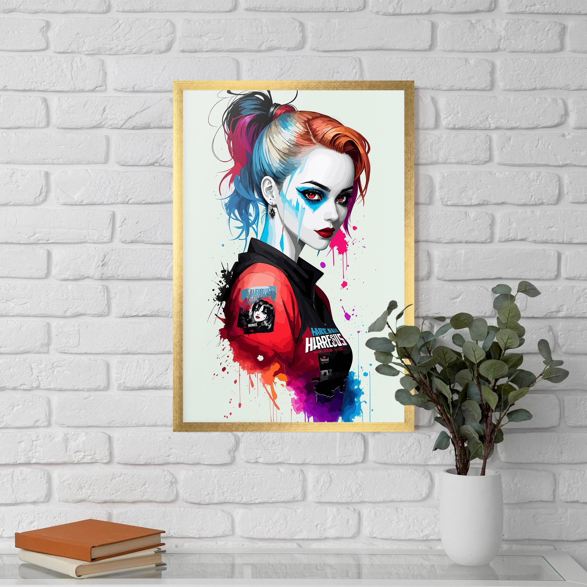 Рамкиран постер Harley Quin mockup 5