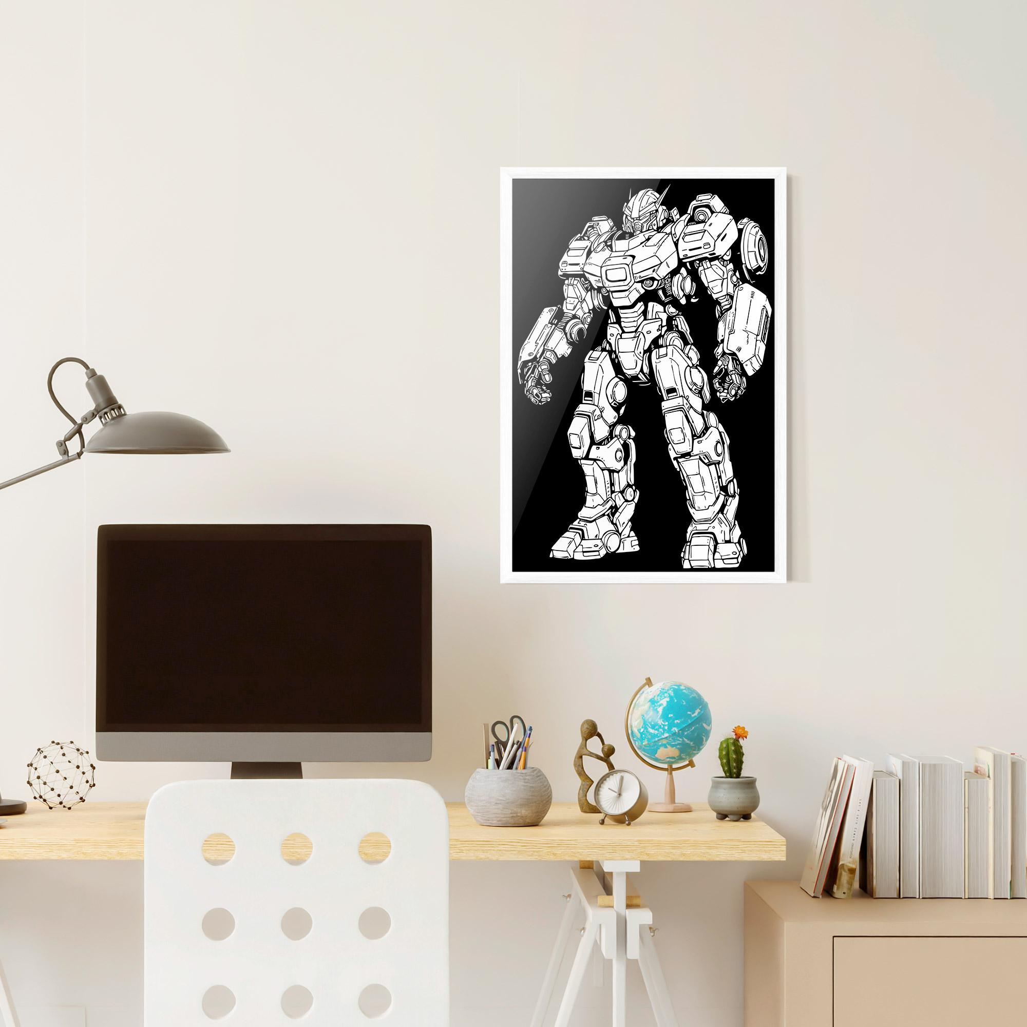 Рамкиран постер Battlefield Robot mockup 6