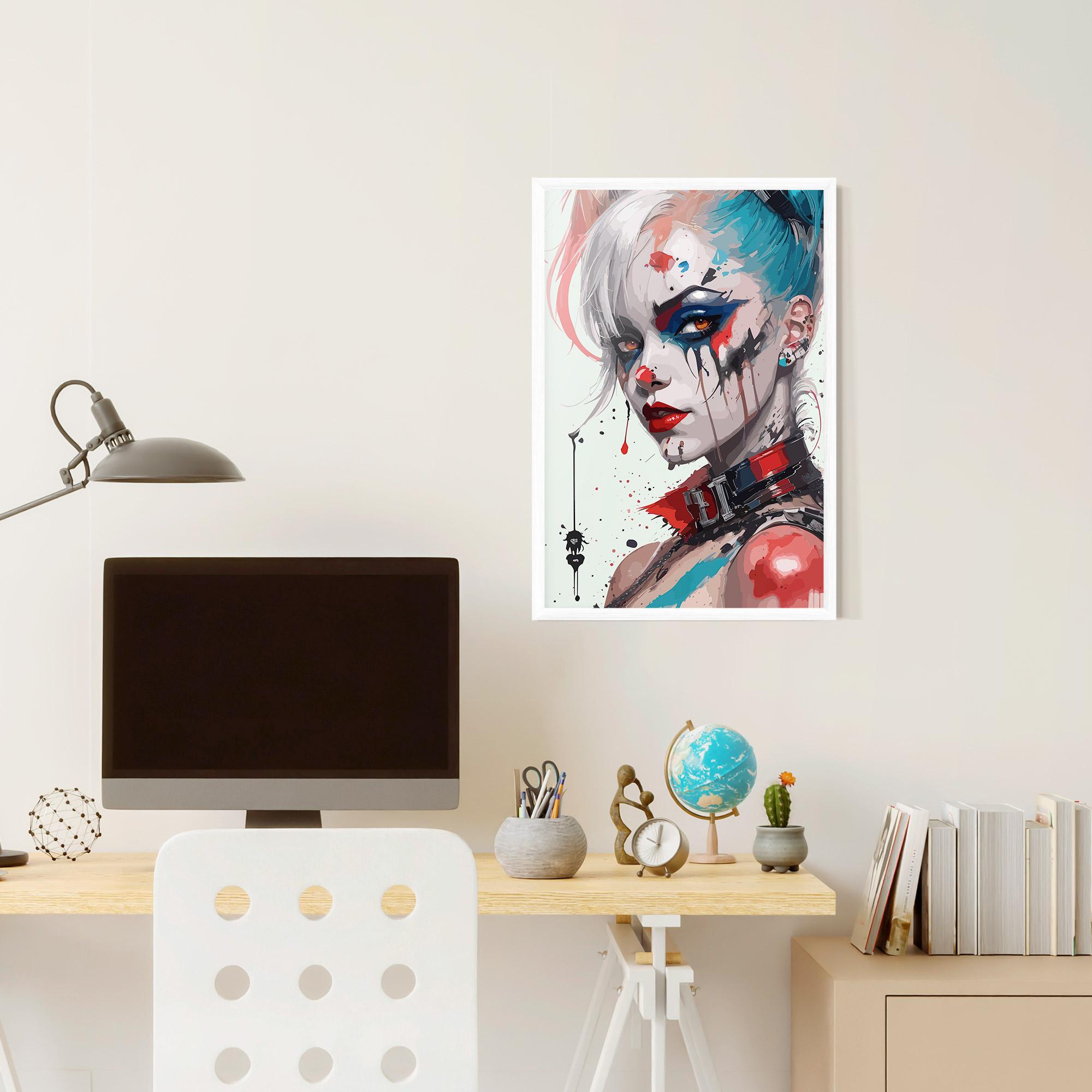 Рамкиран постер Harley Quin Art mockup 6