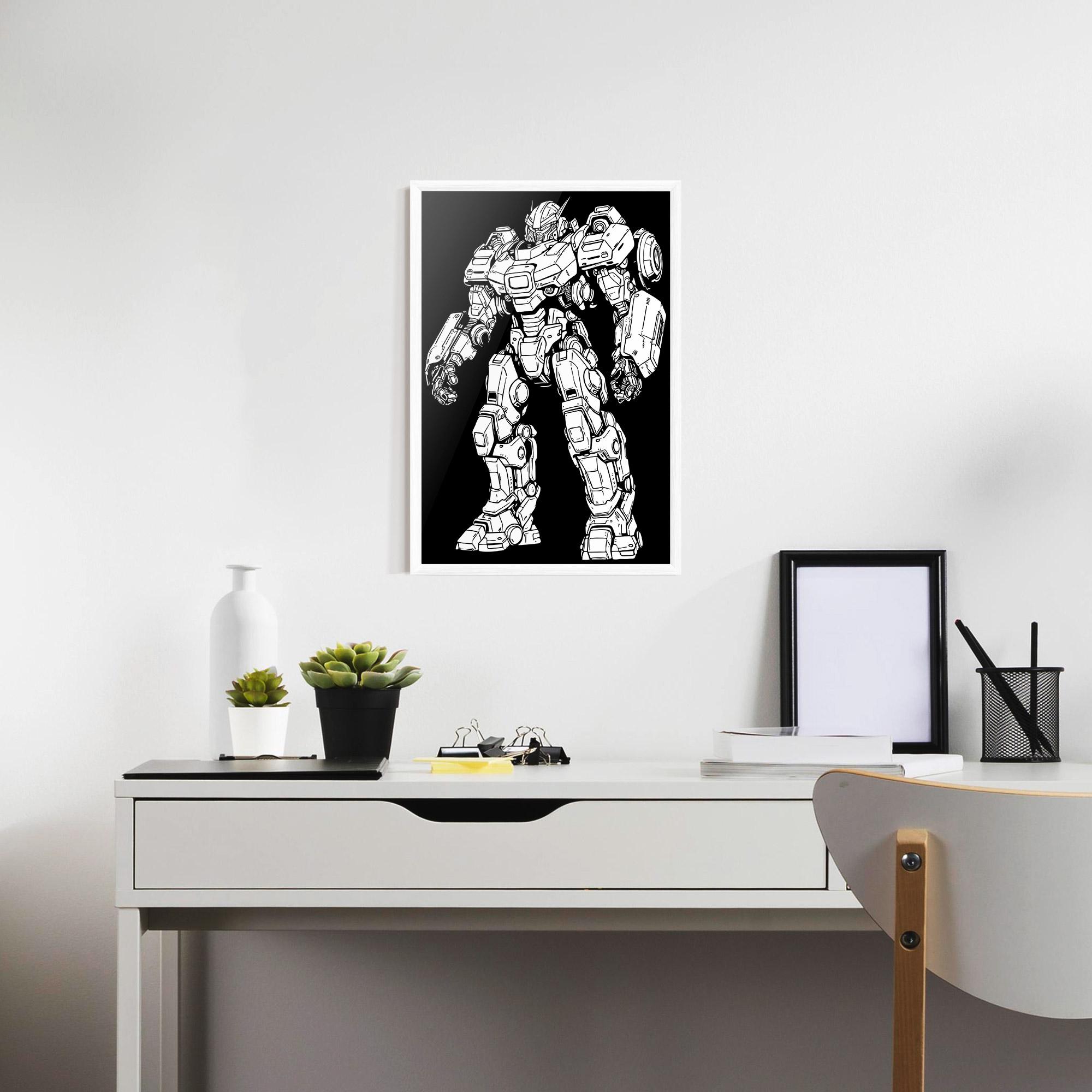 Рамкиран постер Battlefield Robot mockup 7