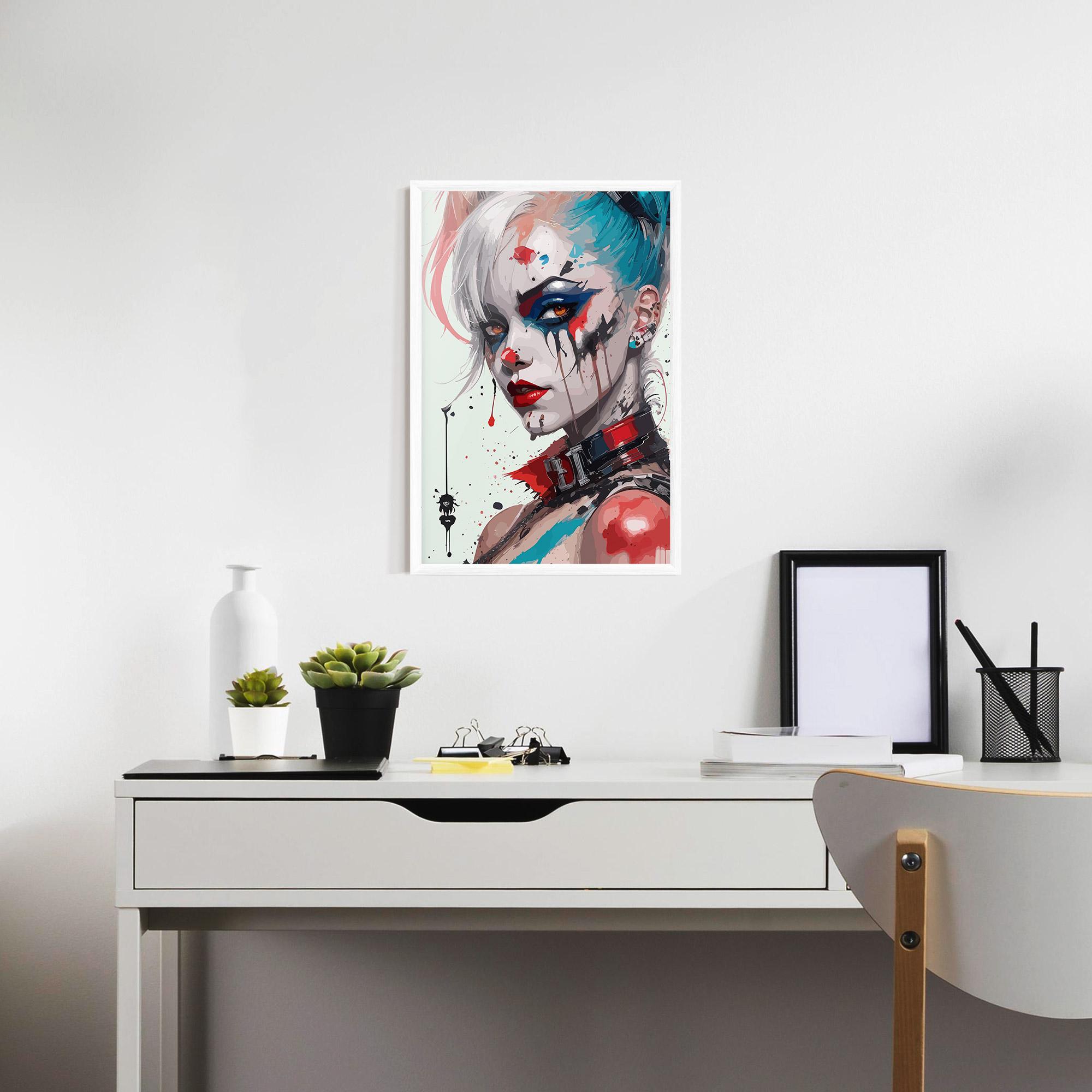 Рамкиран постер Harley Quin Art mockup 7