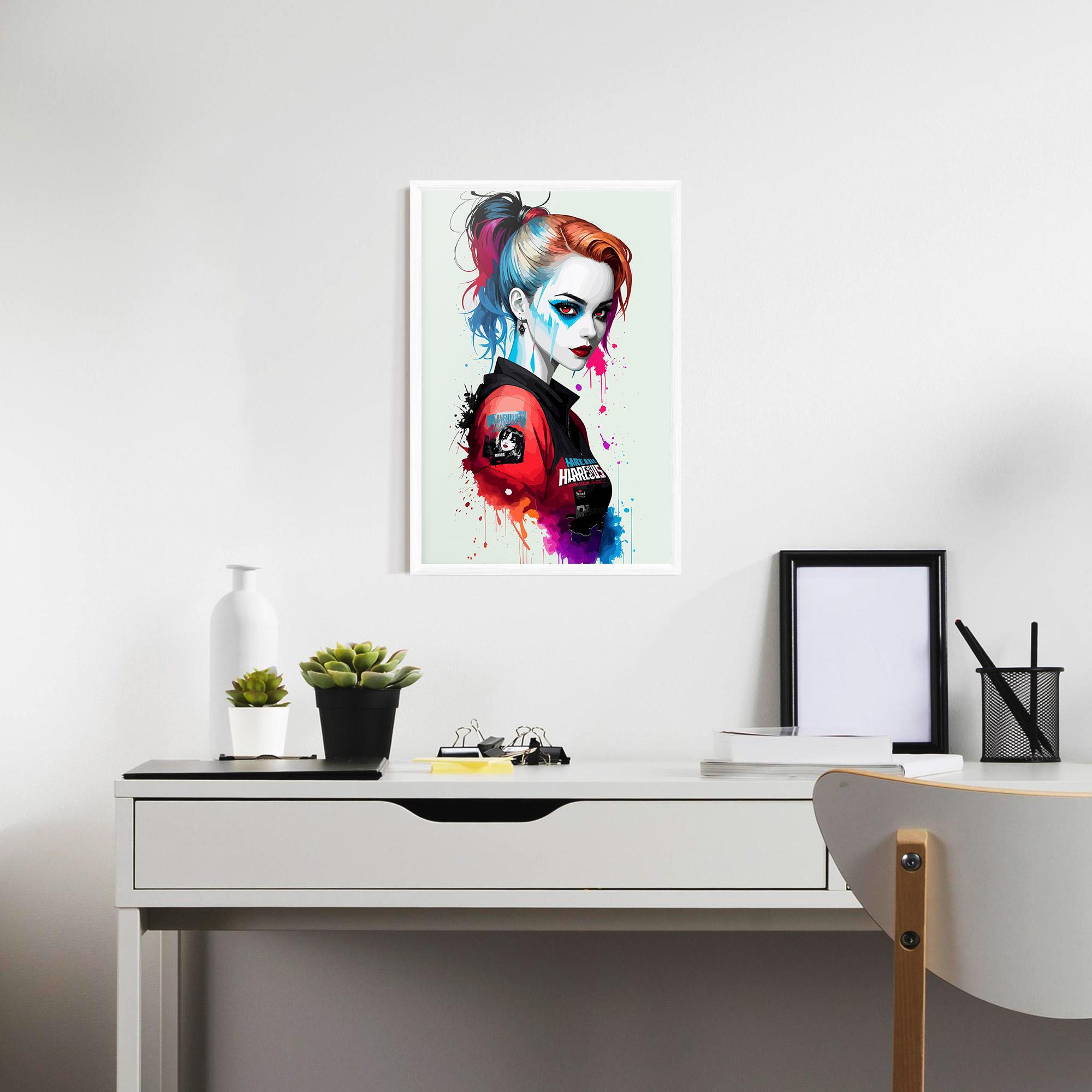 Рамкиран постер Harley Quin mockup 7