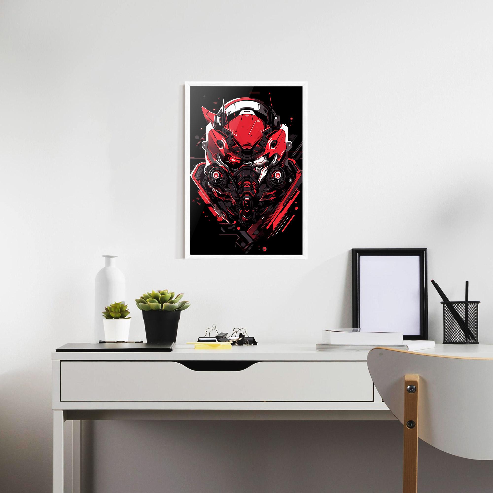Рамкиран постер Red Robot Art mockup 7