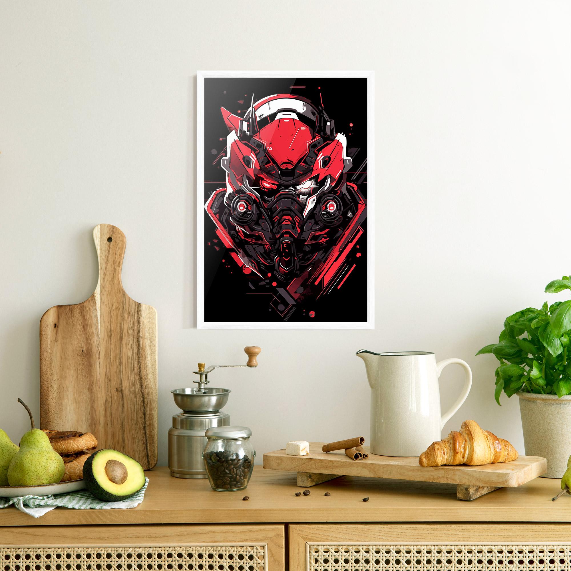 Рамкиран постер Red Robot Art mockup 8