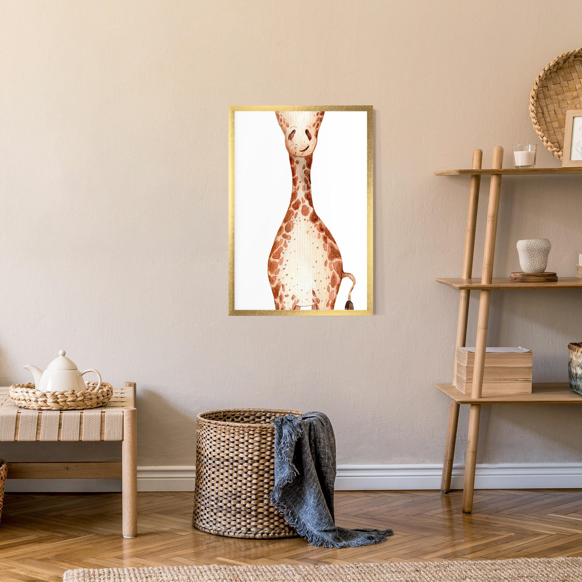 Рамкиран постер Girafa Calma mockup 9