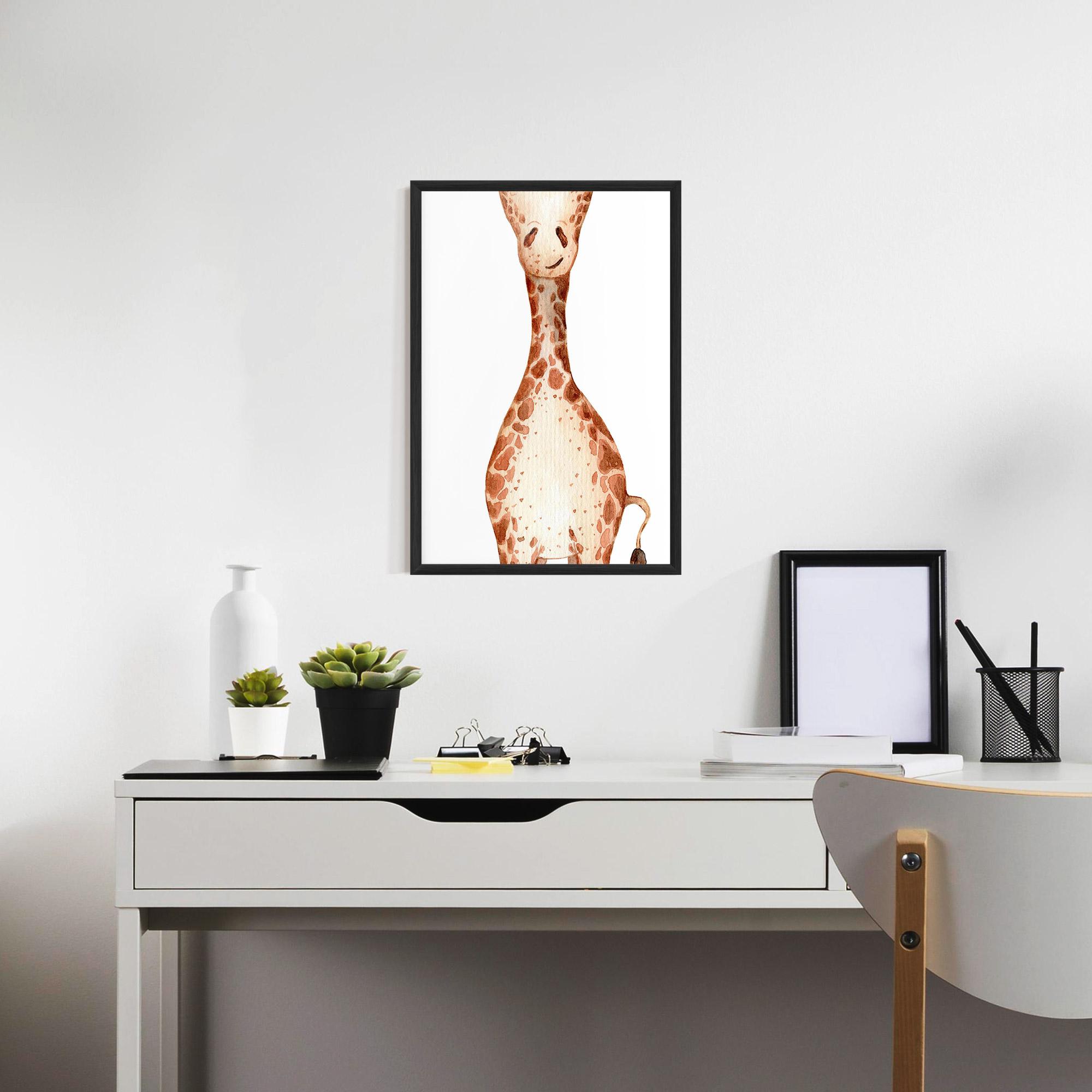Рамкиран постер Girafa Calma mockup 7