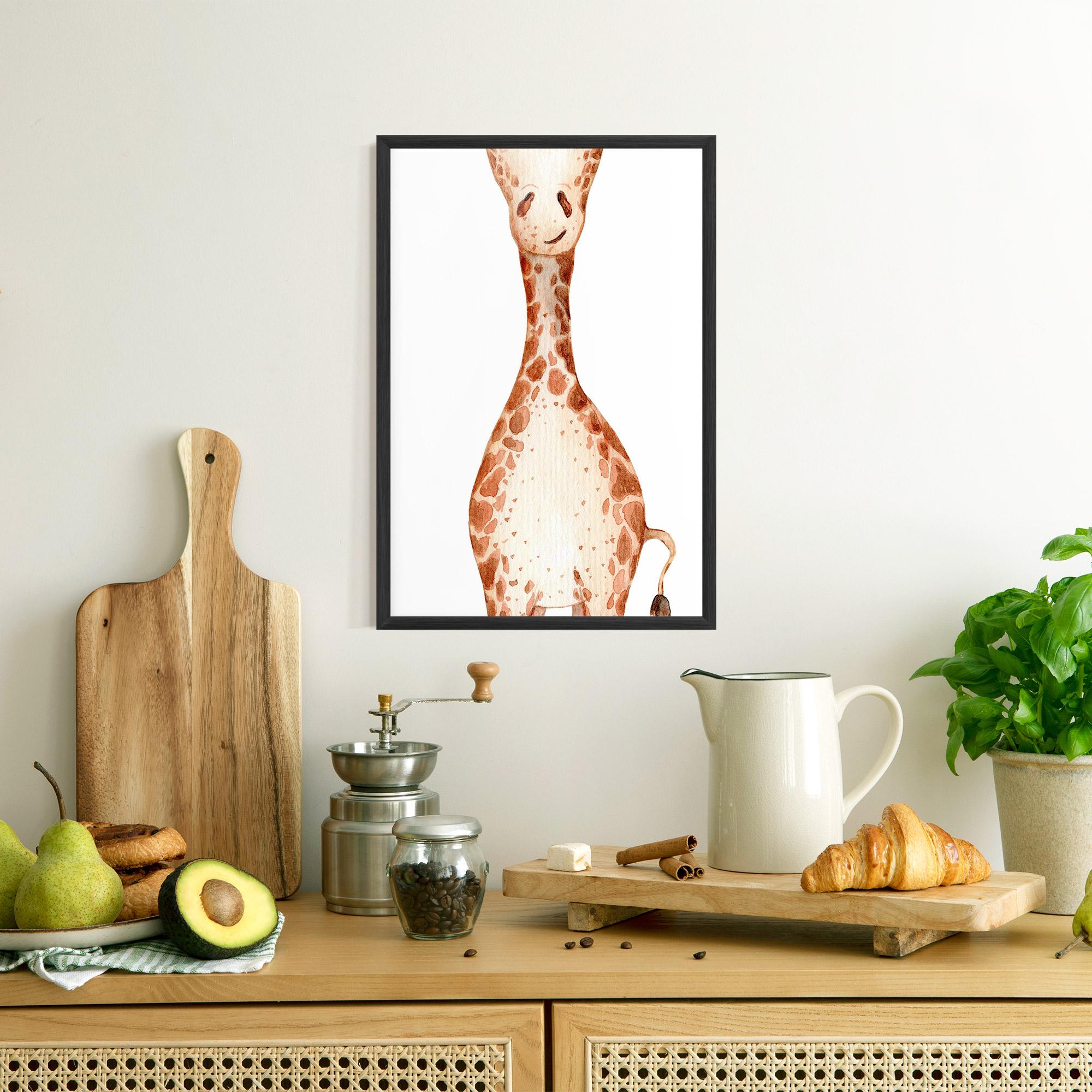 Рамкиран постер Girafa Calma mockup 8