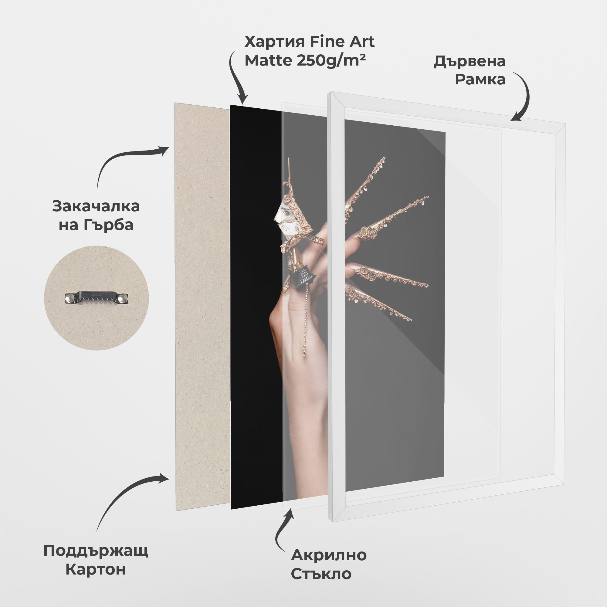 Рамкиран постер Creative Design Nails mockup 1