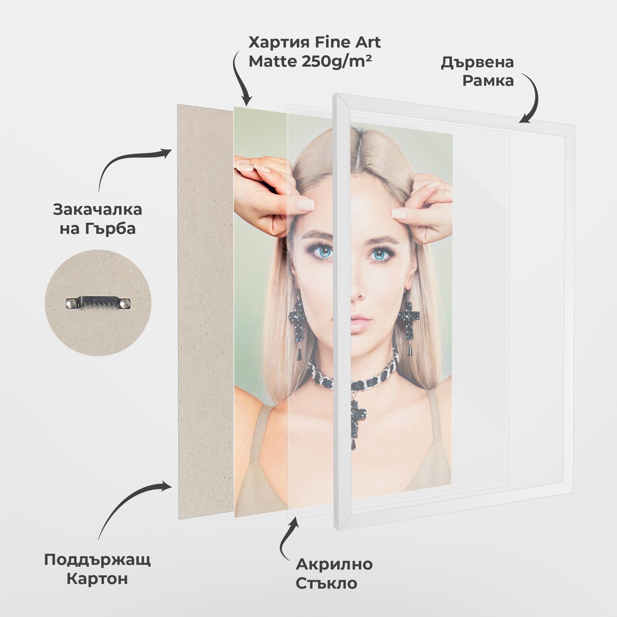 Рамкиран постер Matchy Earrings Necklaces mockup 1