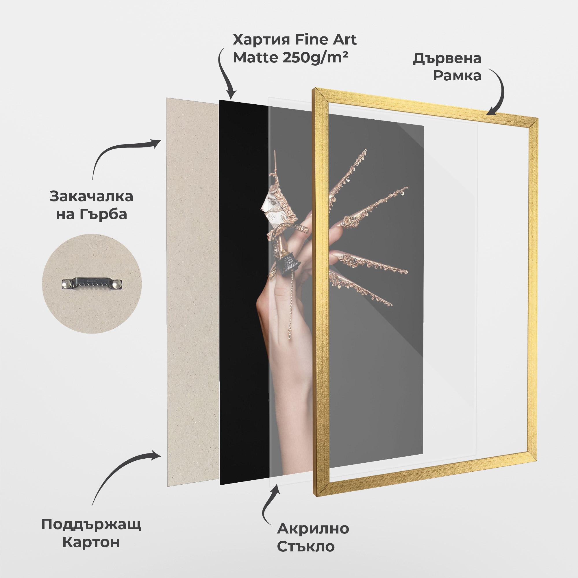 Рамкиран постер Creative Design Nails mockup 1