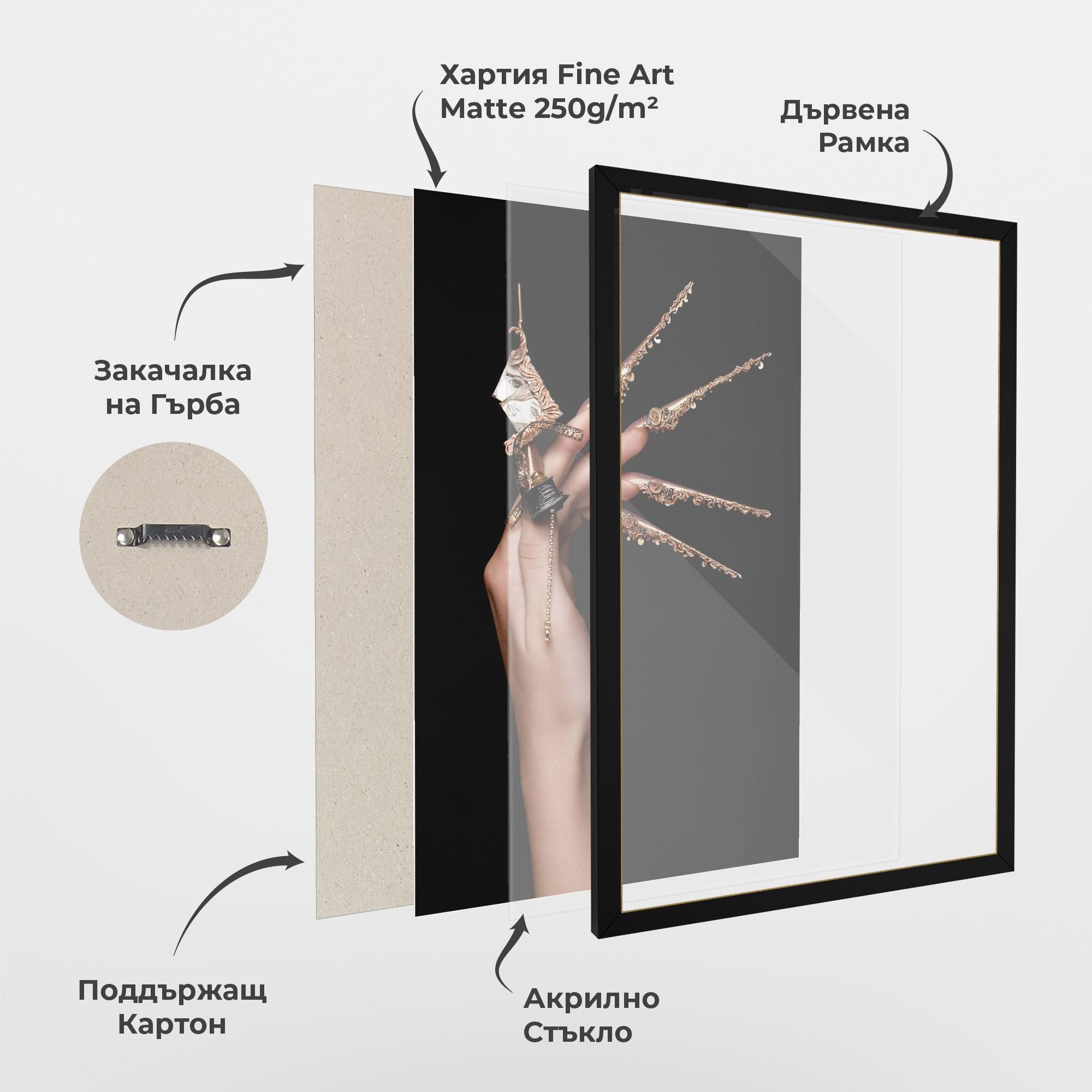 Рамкиран постер Creative Design Nails mockup 1