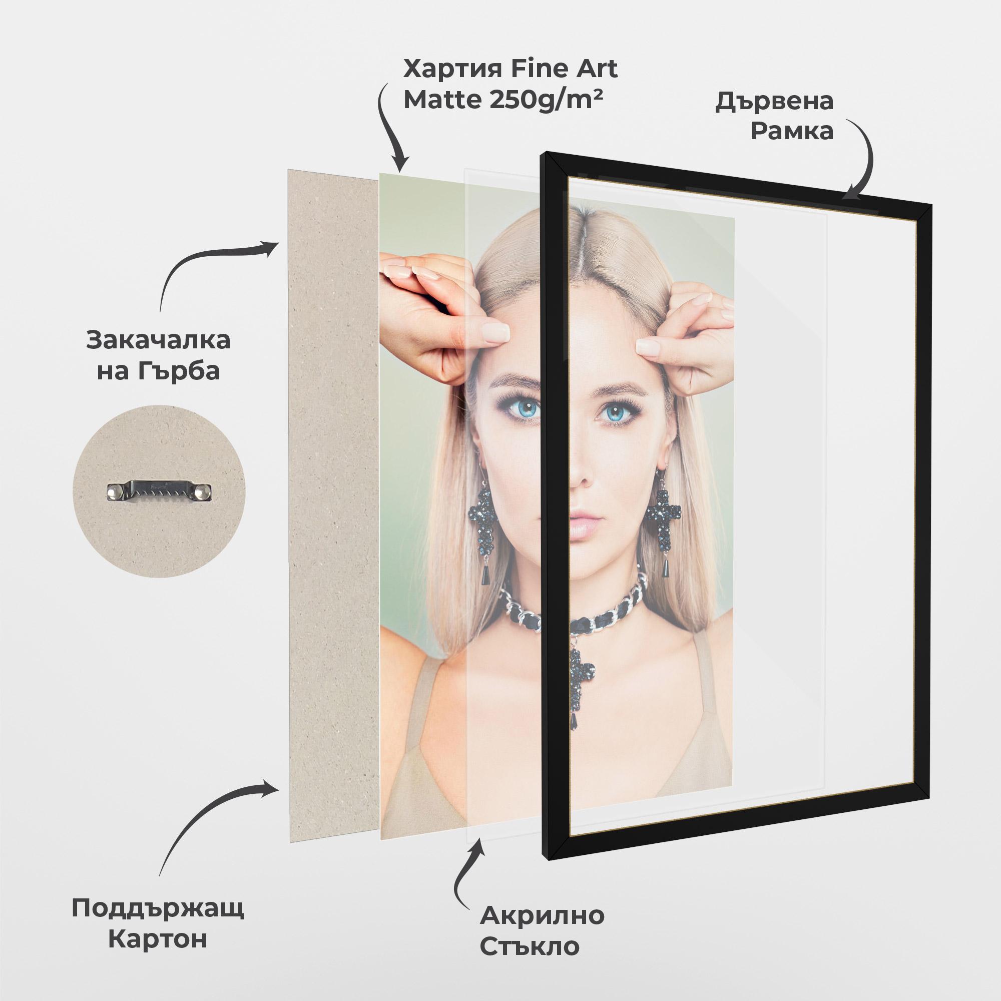 Рамкиран постер Matchy Earrings Necklaces mockup 1