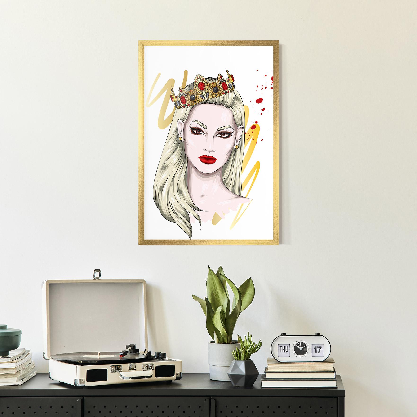 Рамкиран постер Gold Crown Woman mockup 2