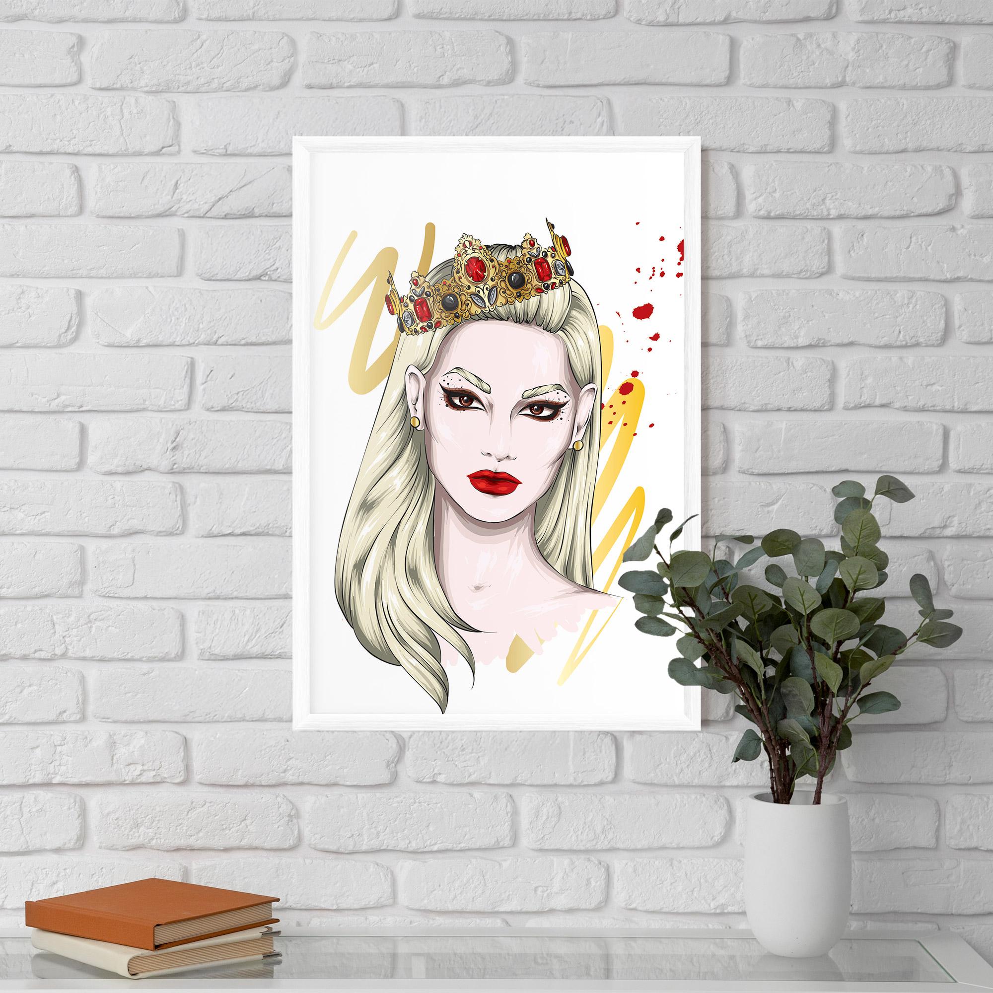Рамкиран постер Gold Crown Woman mockup 5