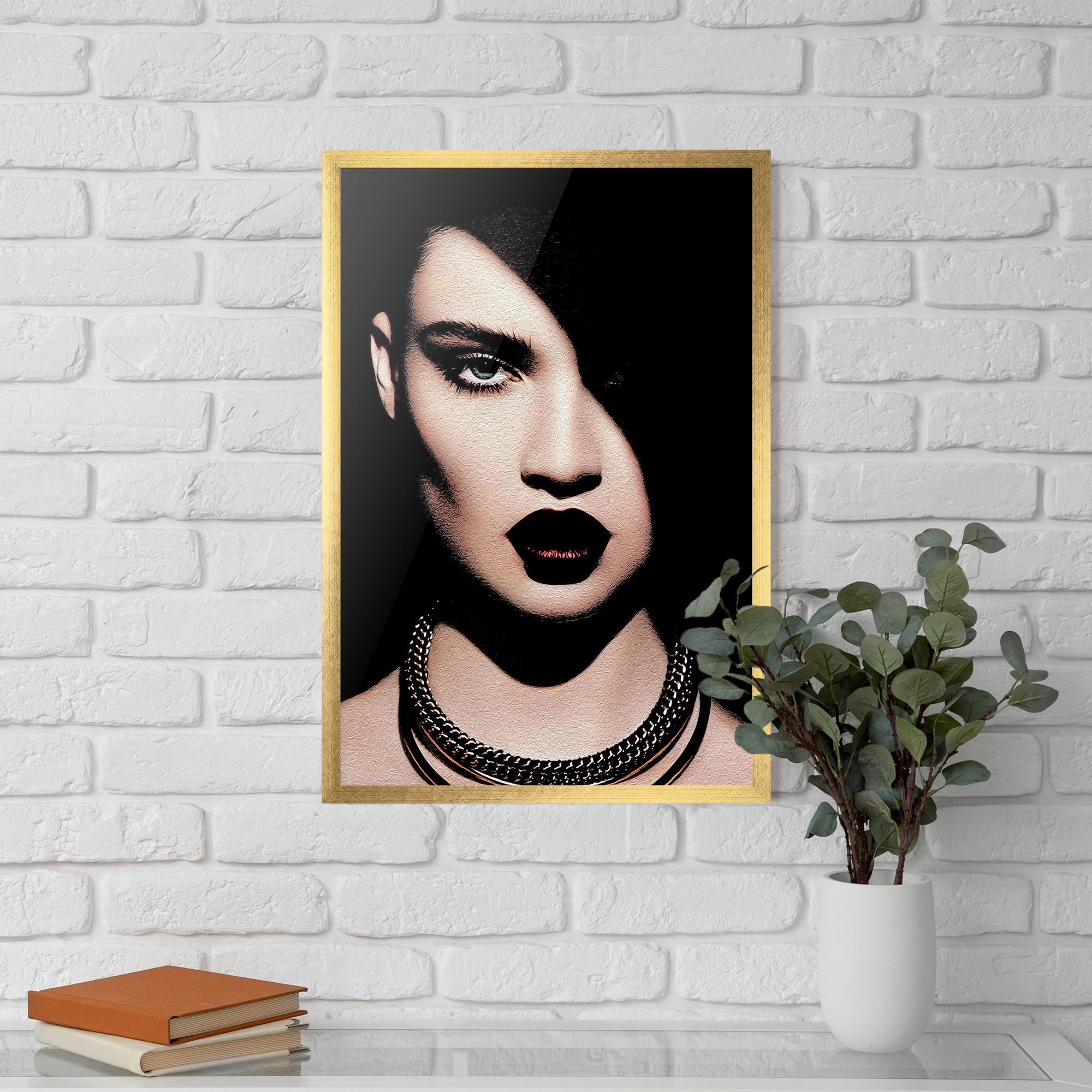 Gold Necklace mockup 5