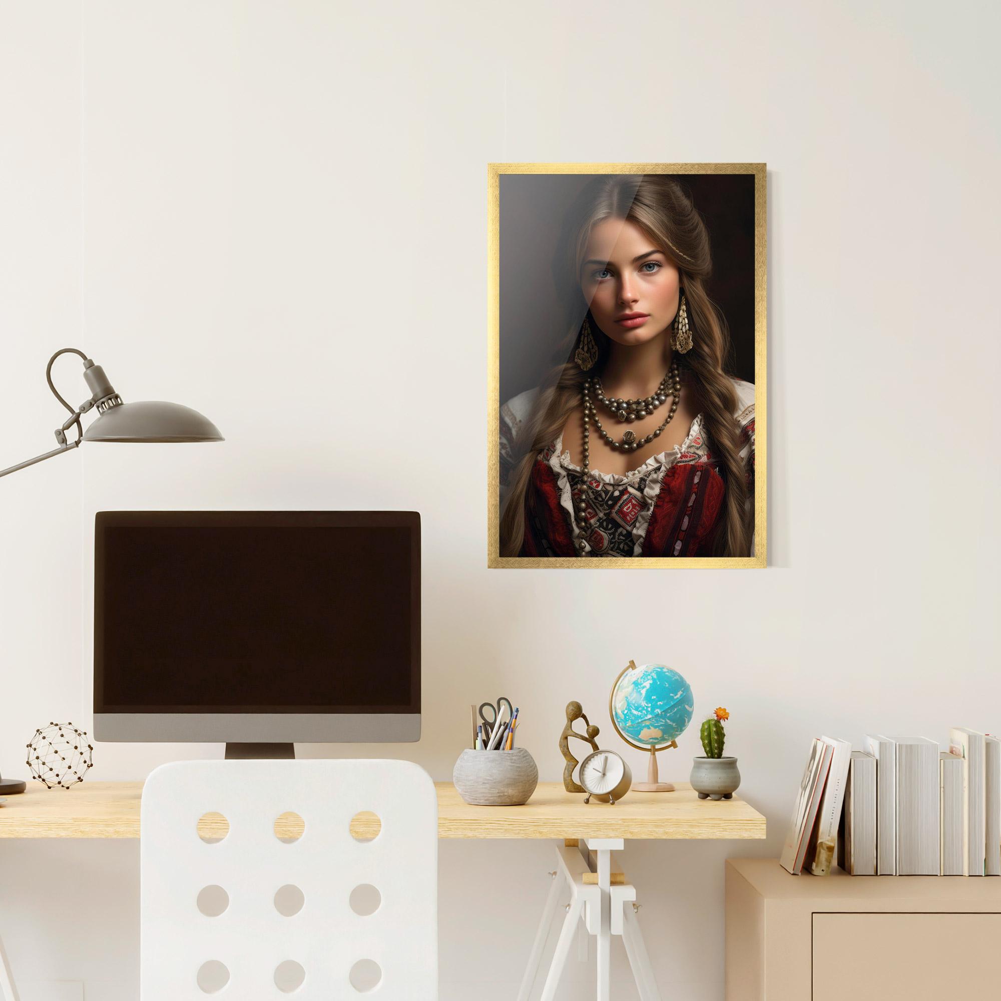 Рамкиран постер Traditional Necklace mockup 6