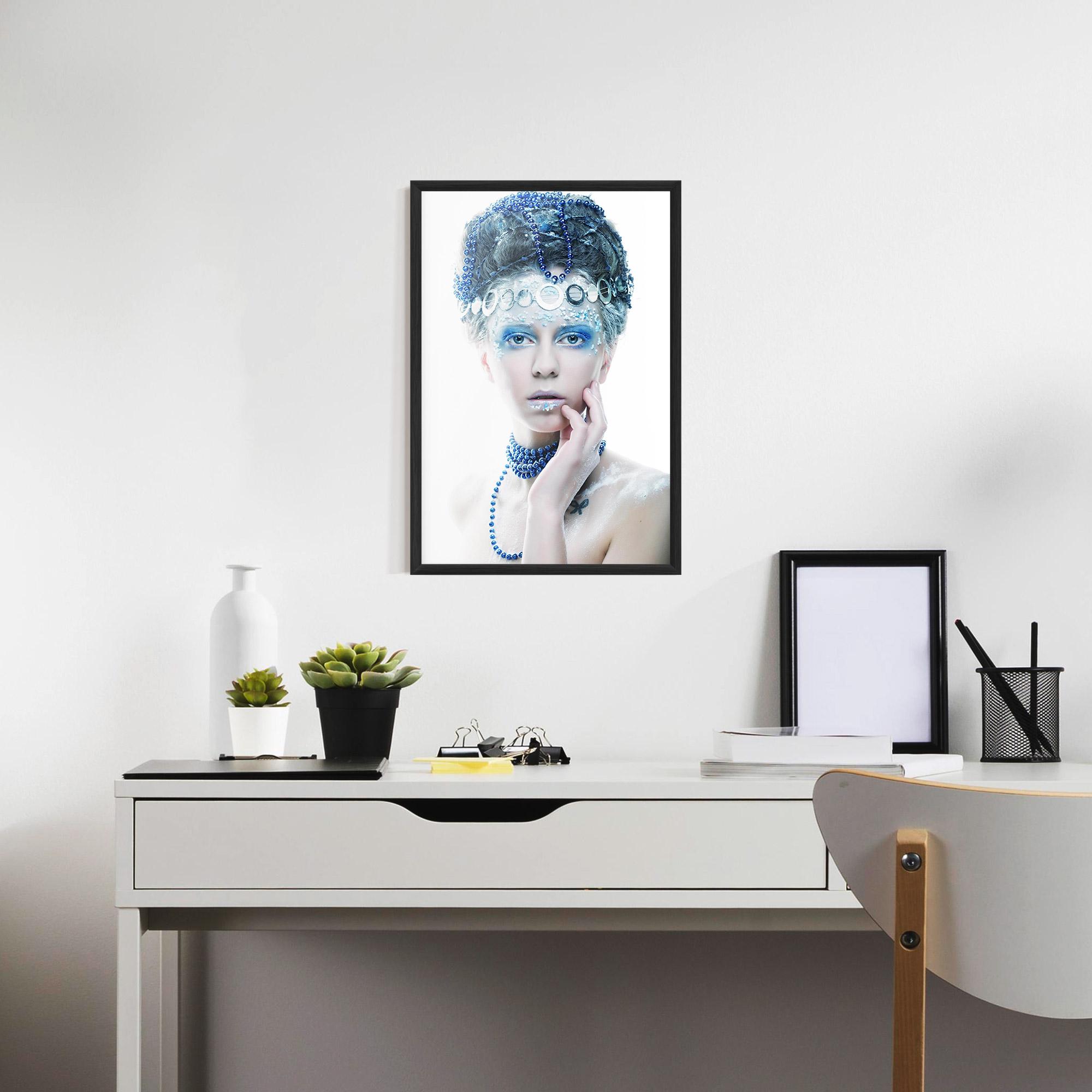 Рамкиран постер Blue Fairy Woman mockup 7