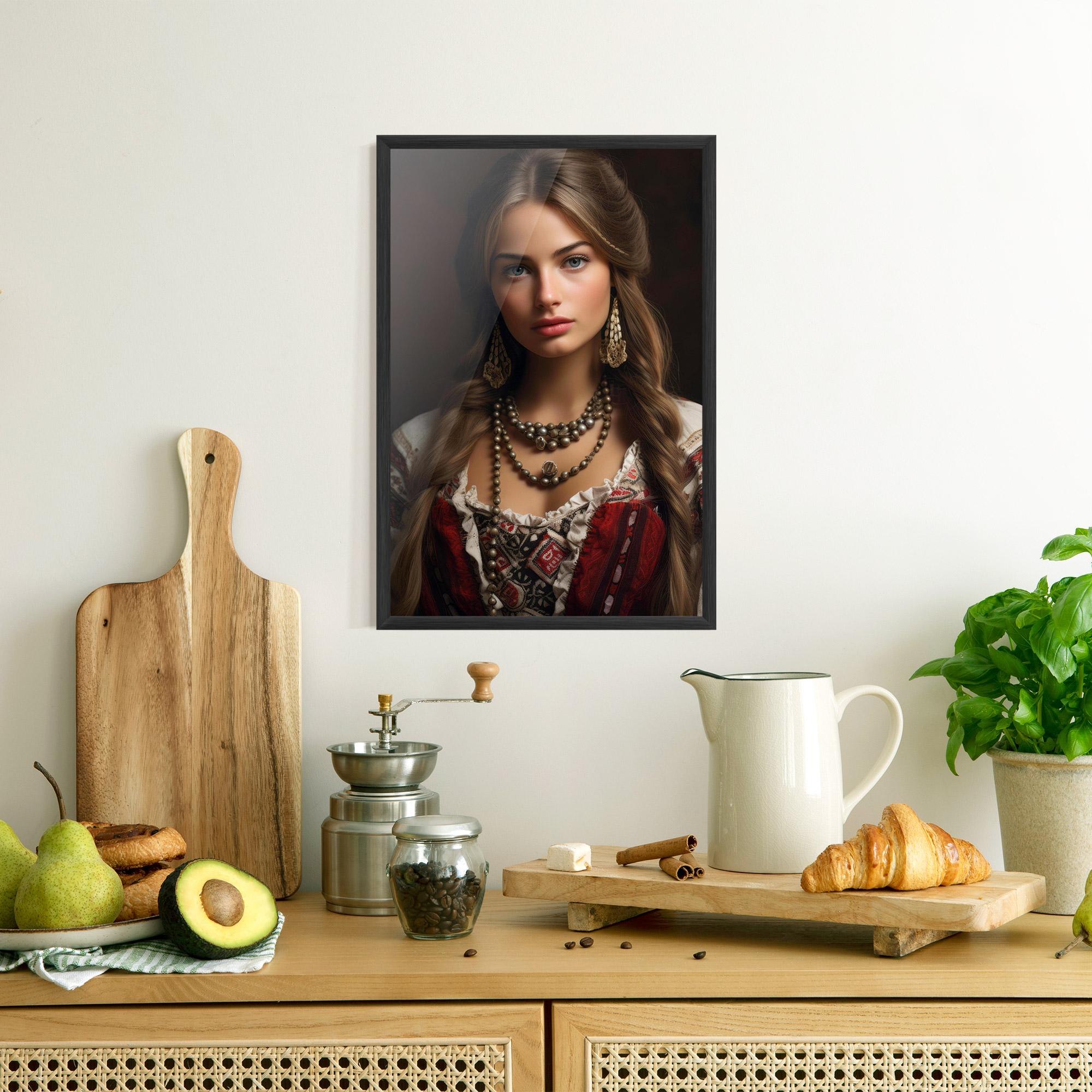 Рамкиран постер Traditional Necklace mockup 8