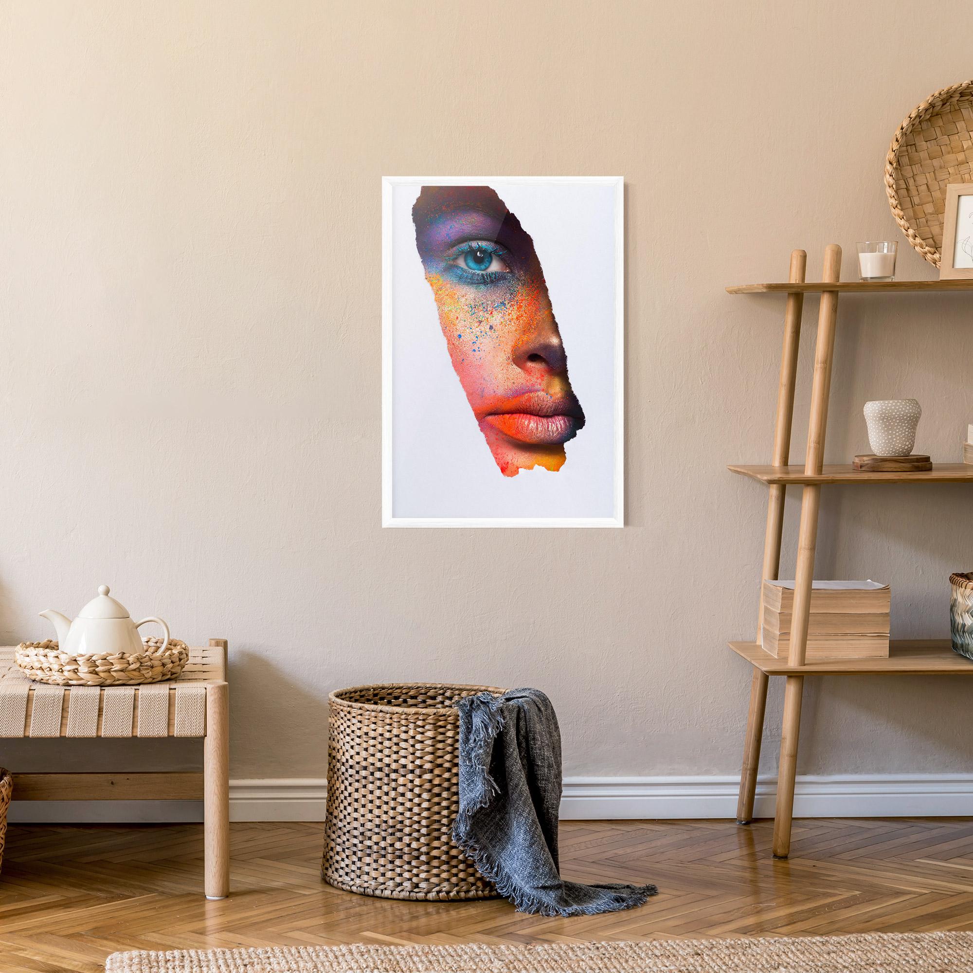 Рамкиран постер Blue Eyelashes Makeup mockup 9