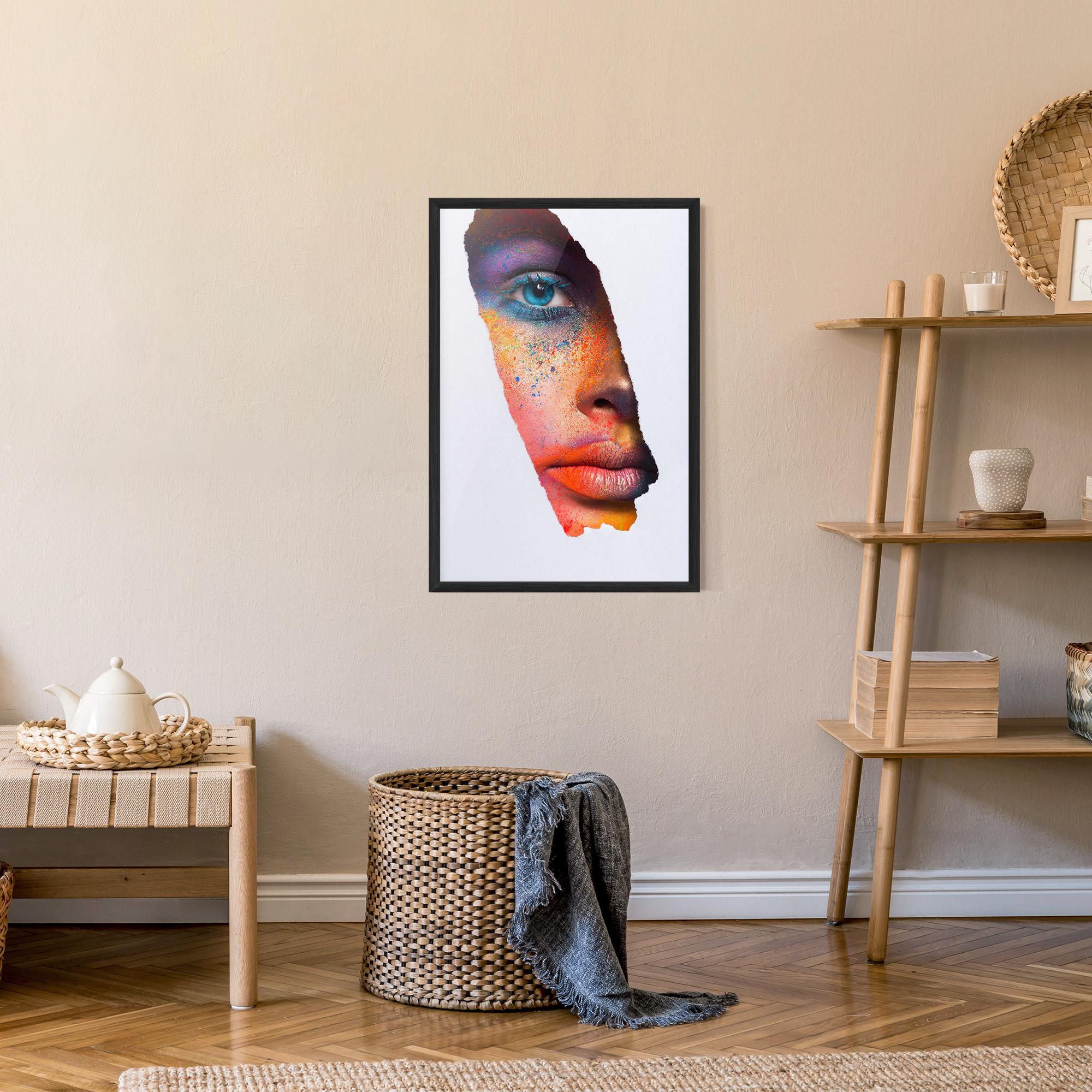 Рамкиран постер Blue Eyelashes Makeup mockup 9