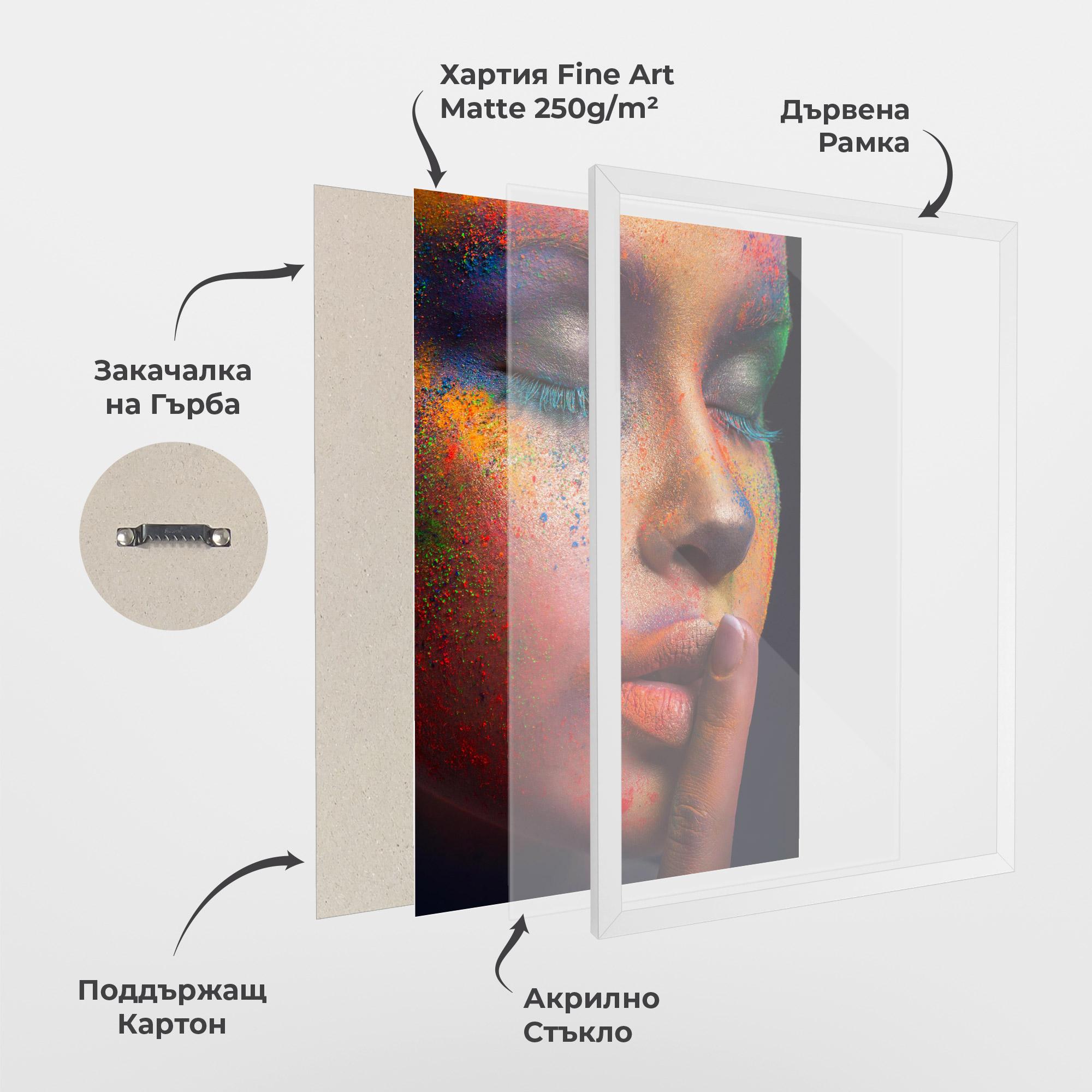 Рамкиран постер Makeup Splash Color mockup 1