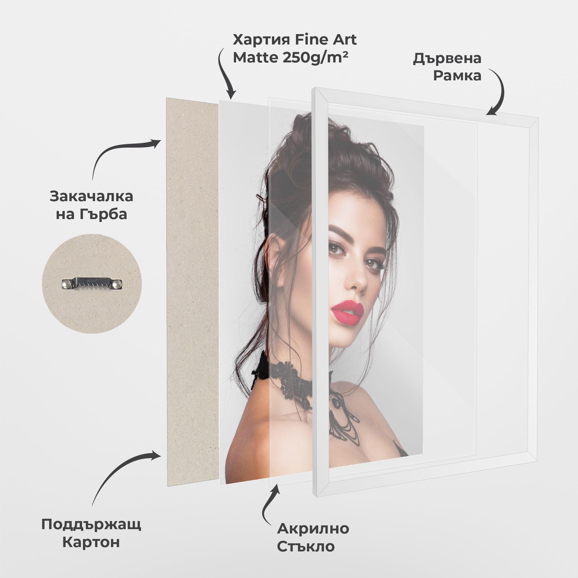 Рамкиран постер Pretty Brunette Makeup mockup 1