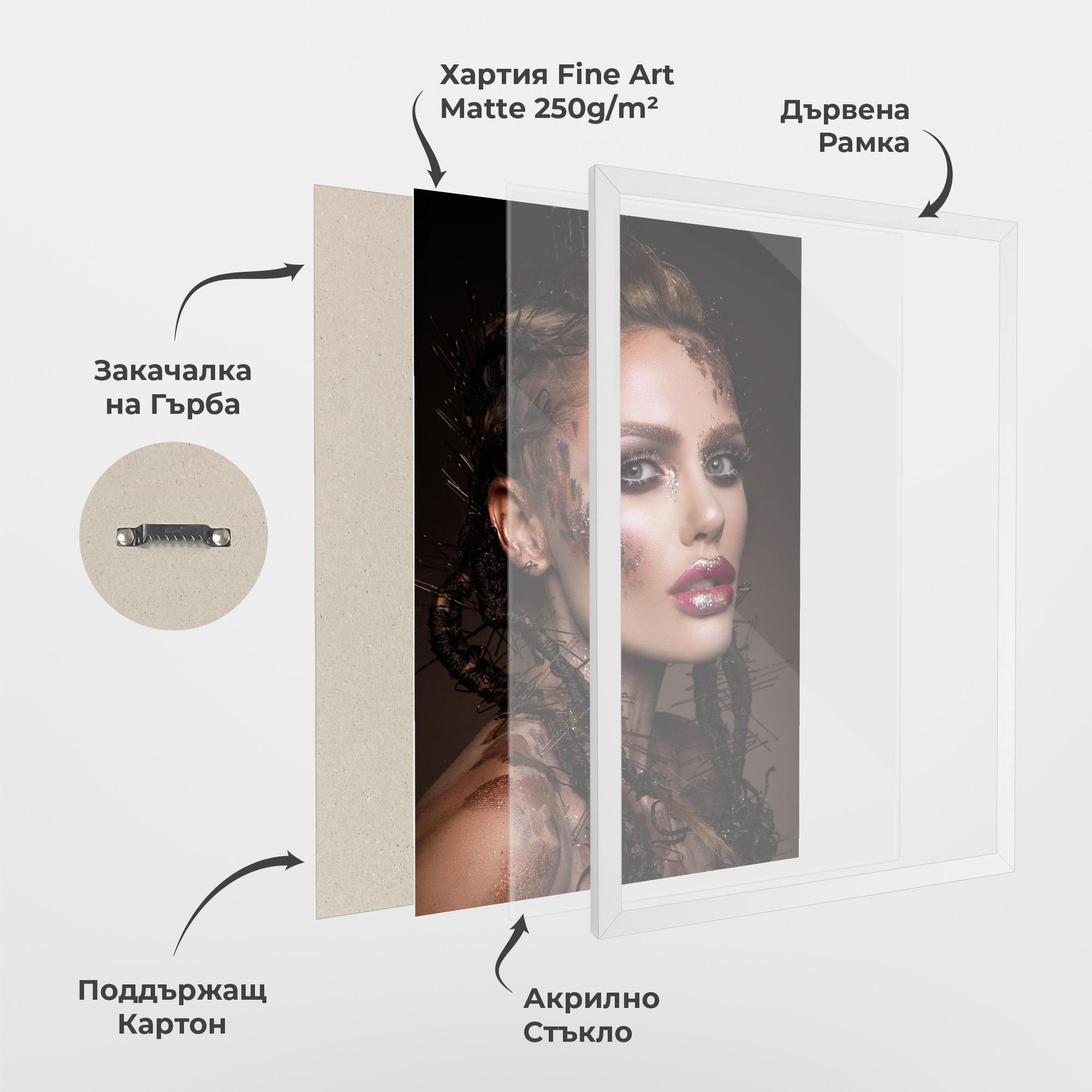 Рамкиран постер Purple Eyelashes mockup 1