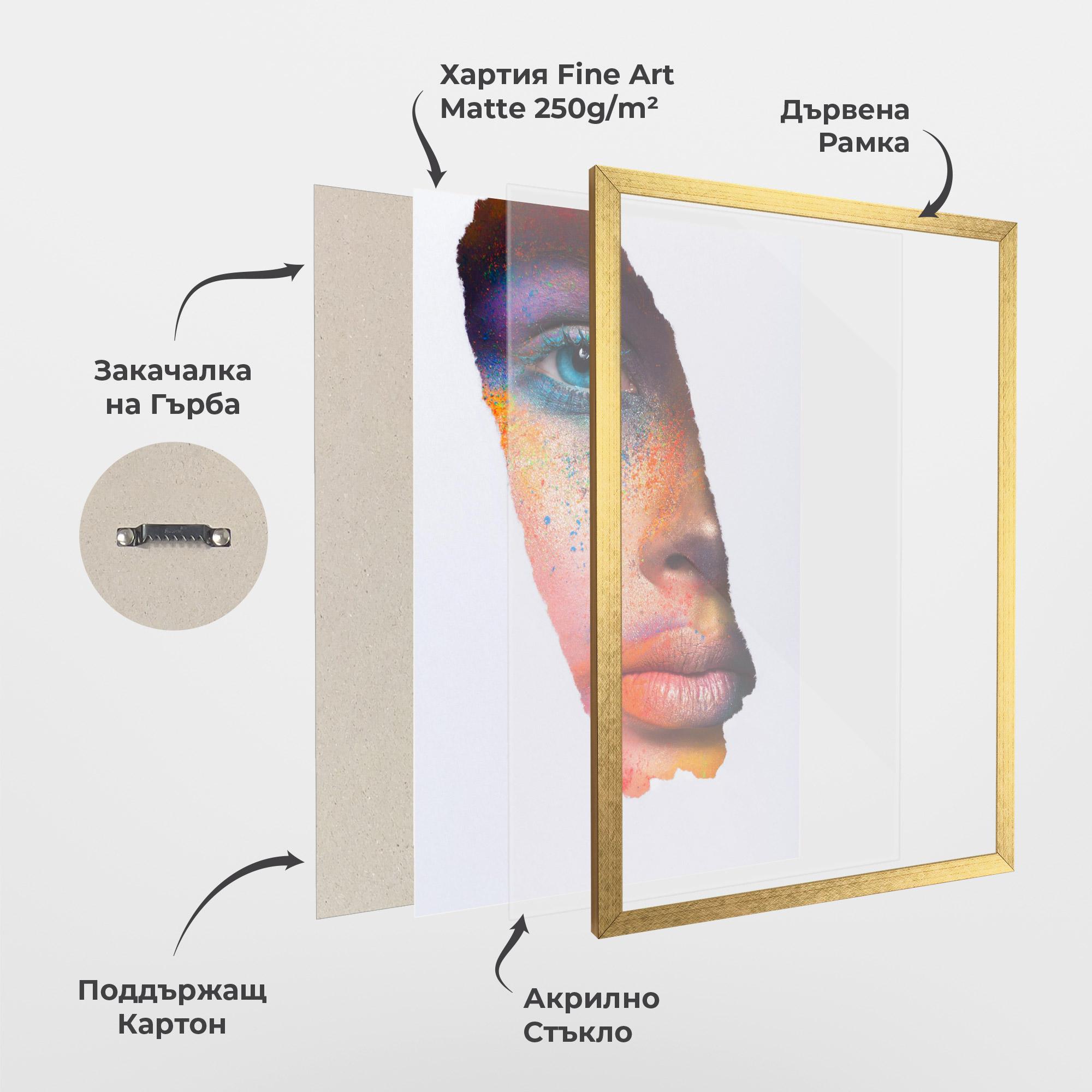 Рамкиран постер Blue Eyelashes Makeup mockup 1