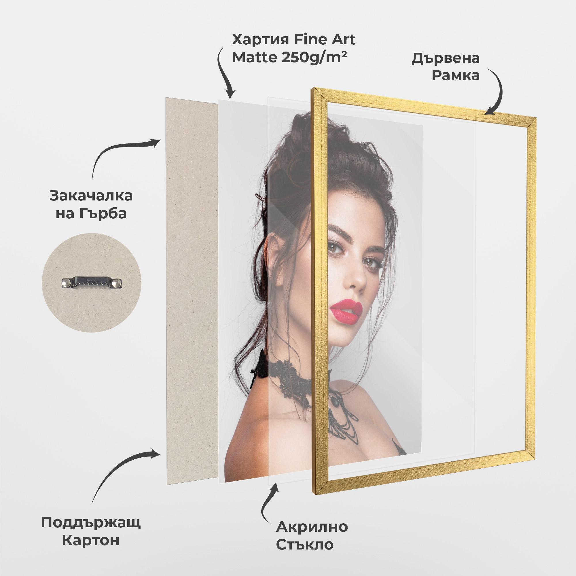 Рамкиран постер Pretty Brunette Makeup mockup 1