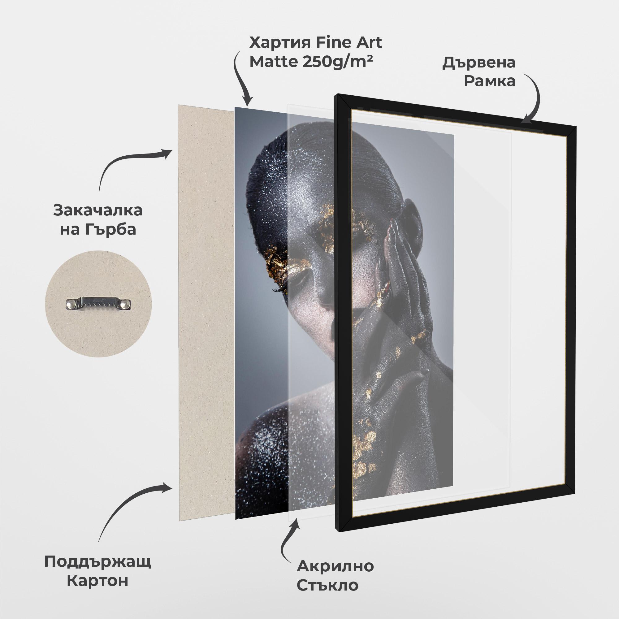 Рамкиран постер Black Artistic Makeup mockup 1