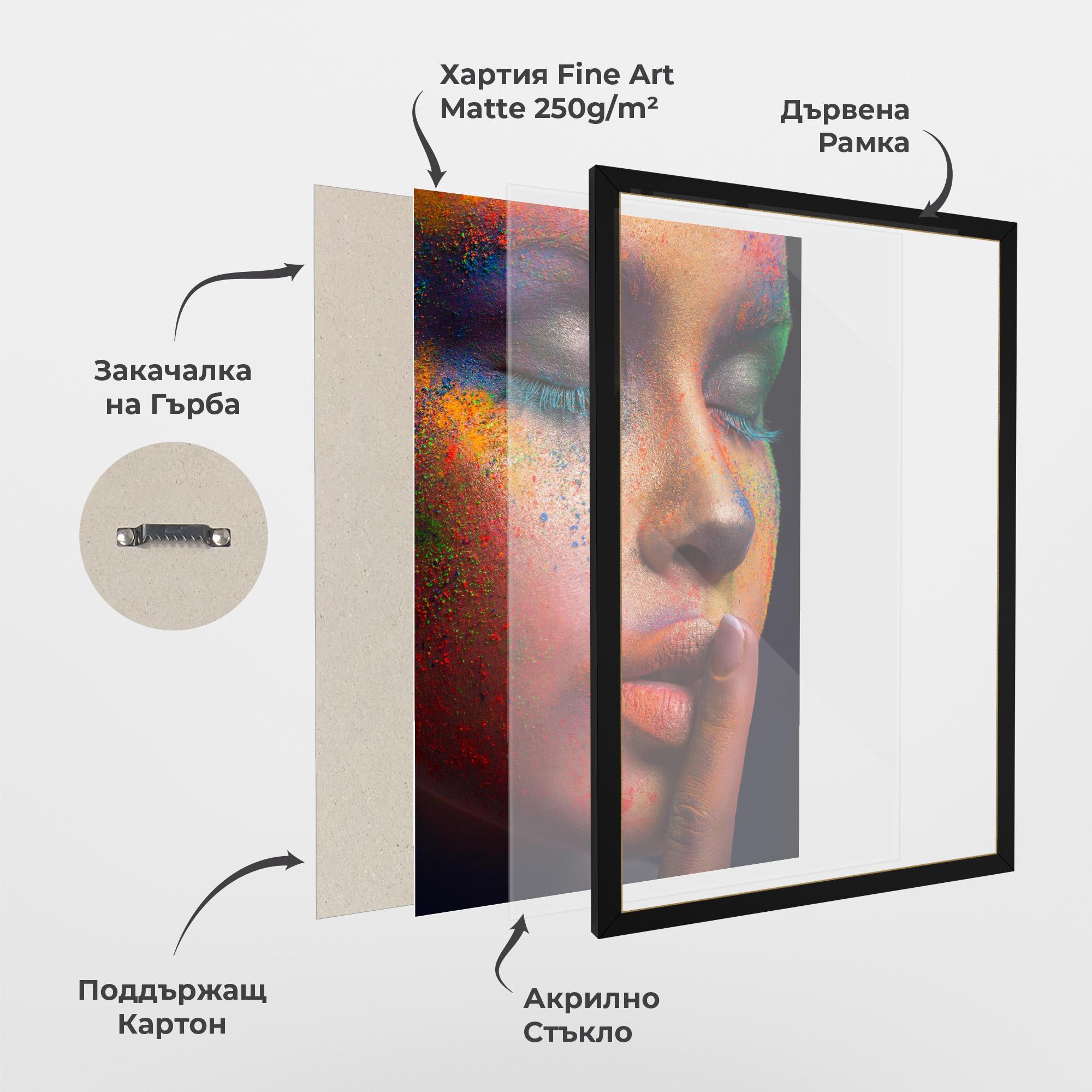 Рамкиран постер Makeup Splash Color mockup 1