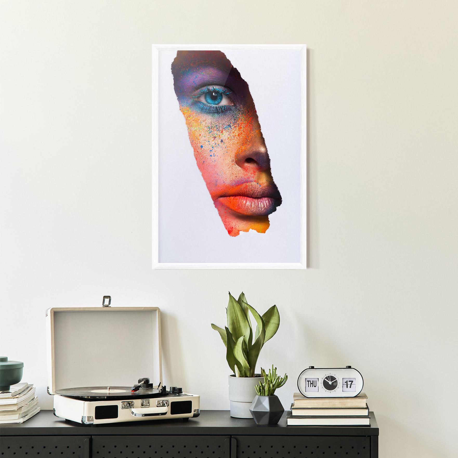 Рамкиран постер Blue Eyelashes Makeup mockup 2