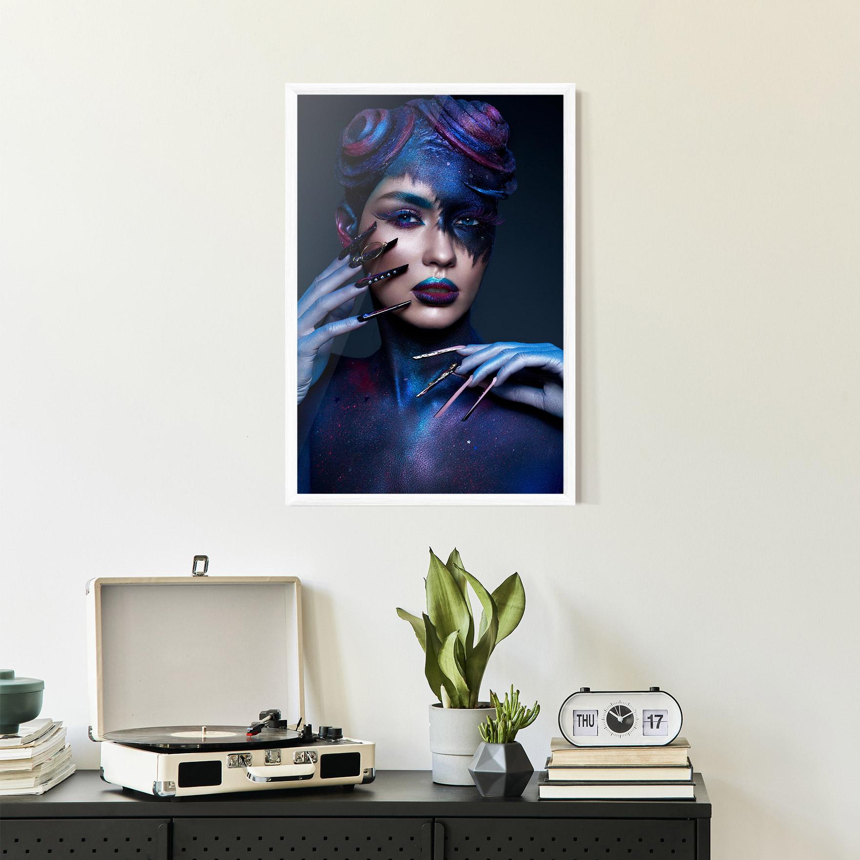 Рамкиран постер Galaxy Hair Girl mockup 2