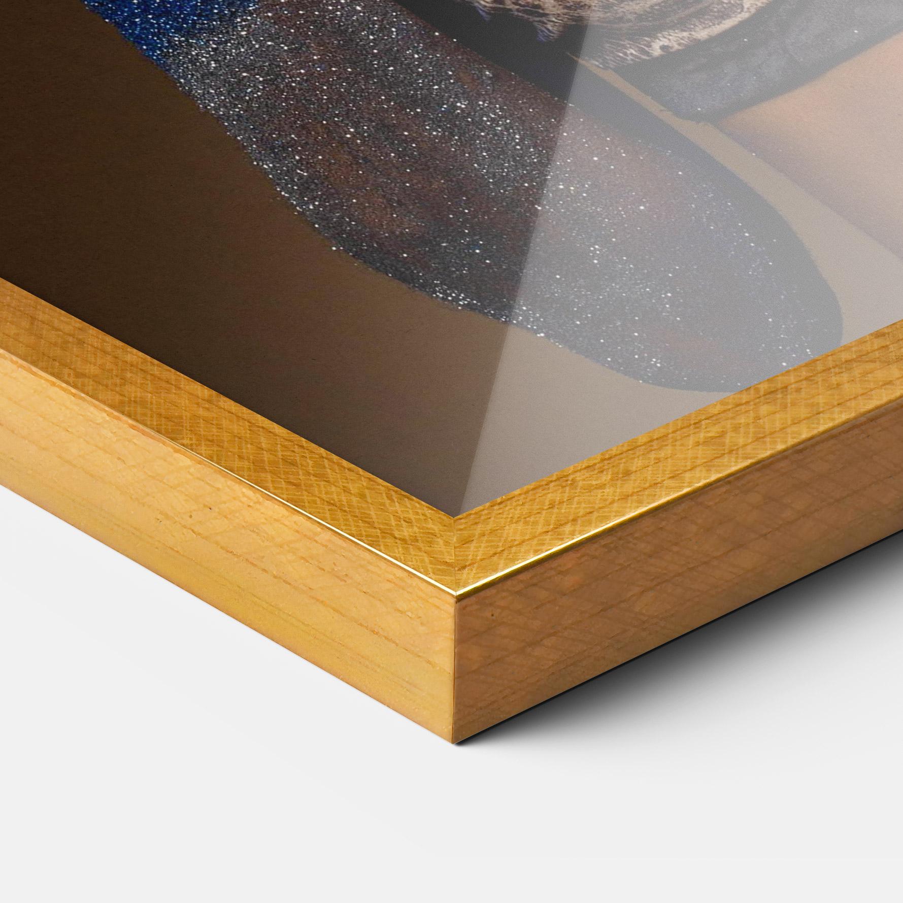 Рамкиран постер Blue Hands Makeup mockup 3