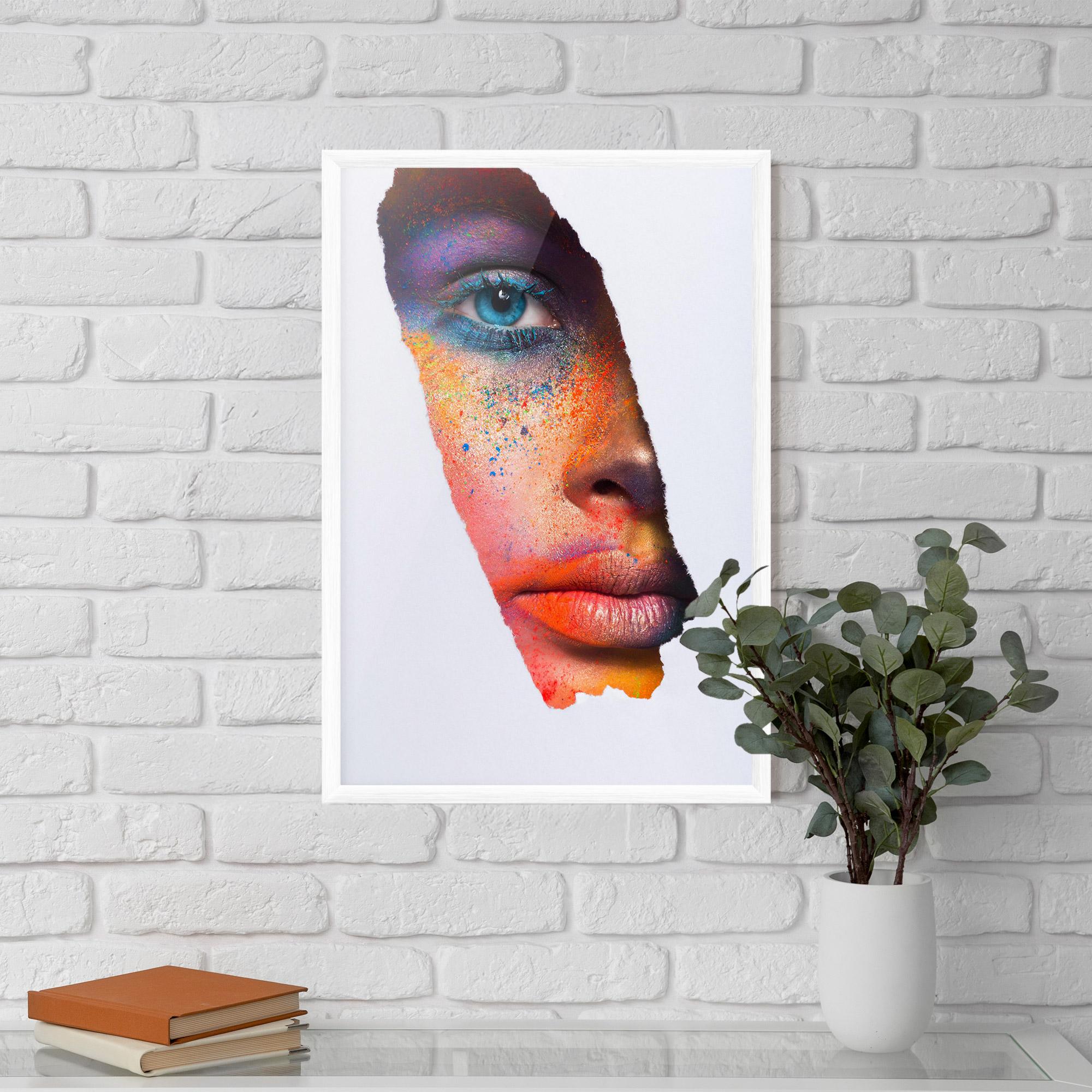 Рамкиран постер Blue Eyelashes Makeup mockup 5